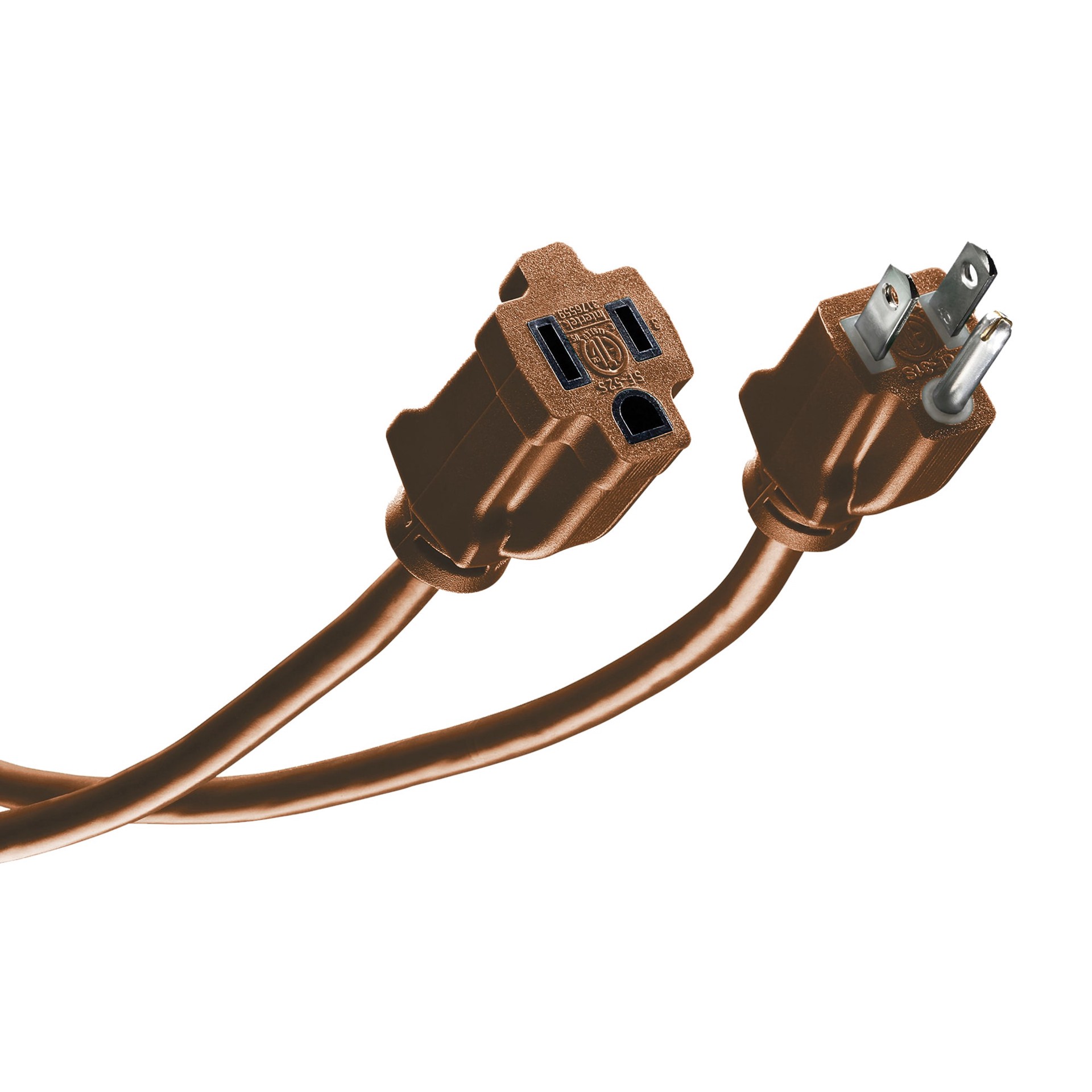 slide 3 of 5, Utilitech 75-ft 16 / 3 Light Duty 3 Prong Brown Indoor/Outdoor Extension Power Cord, 1 ct