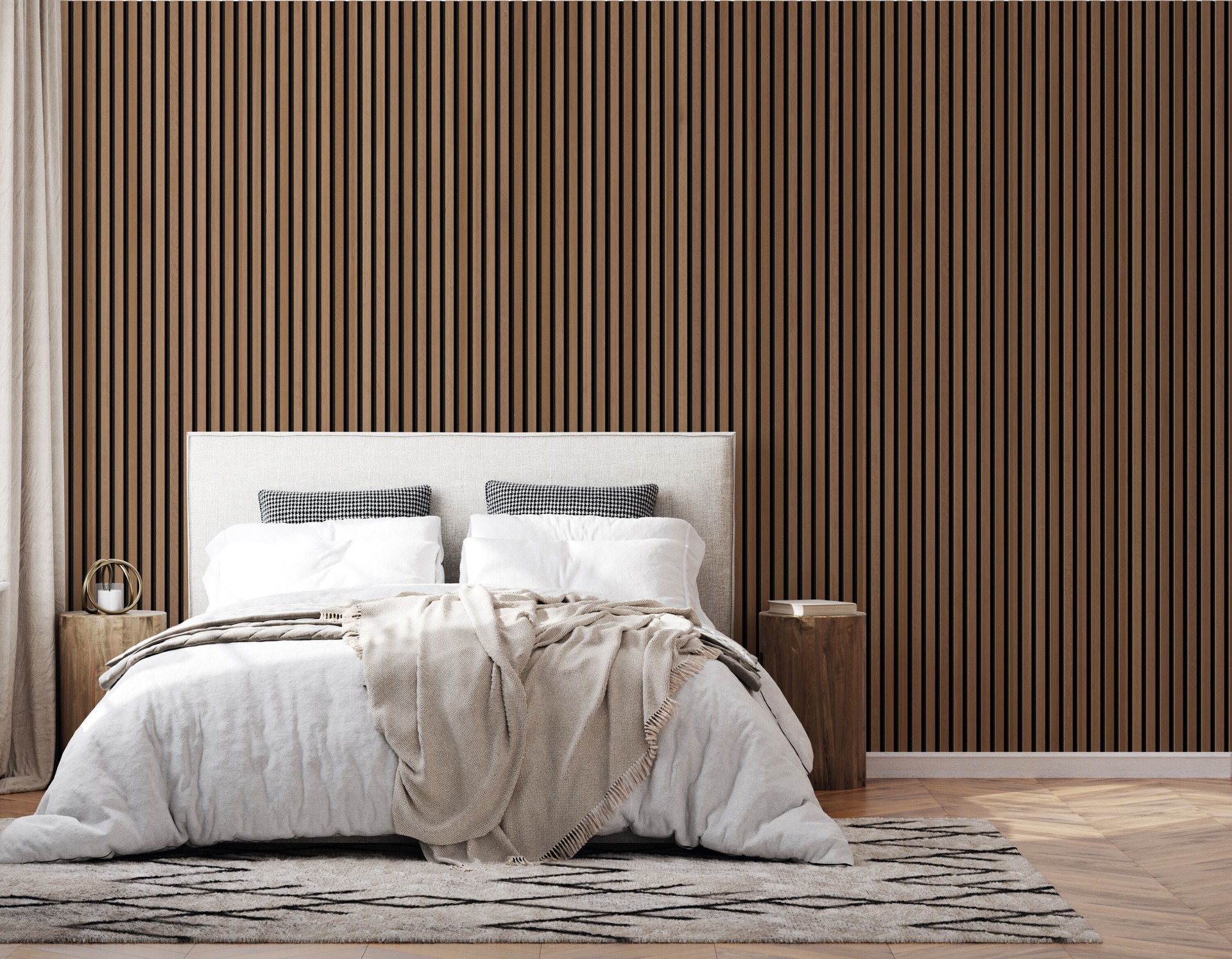 slide 5 of 5, Origin 21 48-in x 12-in Aged Oak Veneer Acoustical Sound Absorbing Panel, 1 ct