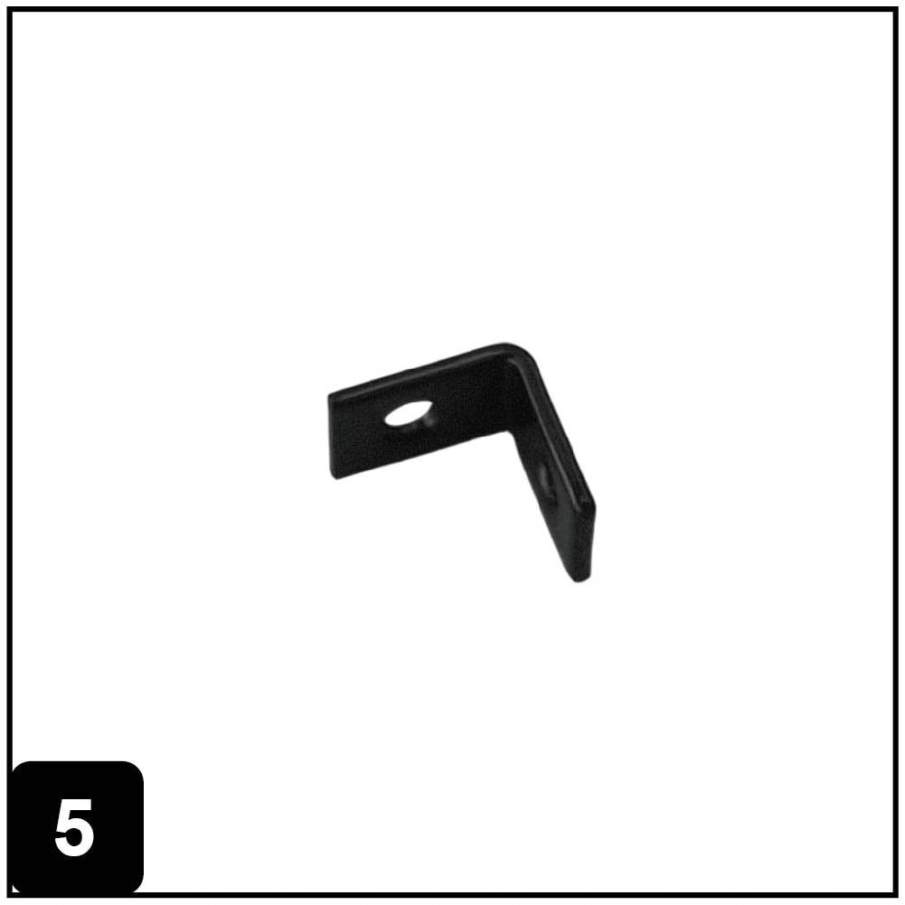slide 6 of 6, RELIABILT 0.75-in x 0.5-in x 0.75-in 14 -Gauge Black Steel Corner brace 4 -Pack, 1 ct