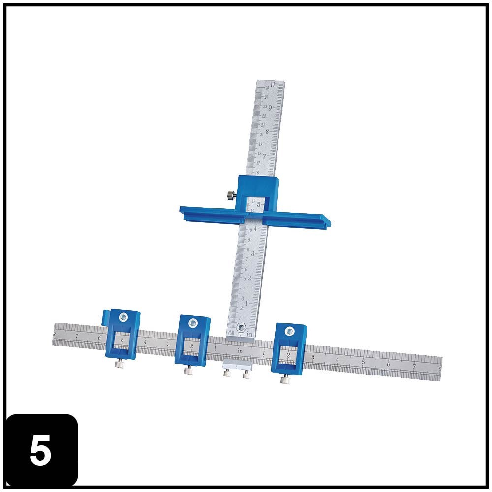 slide 5 of 5, RELIABILT RB CAB HARDWARE JIG Blue Aluminum and stainless steel Finish Cabinet hardware kit, 1 ct