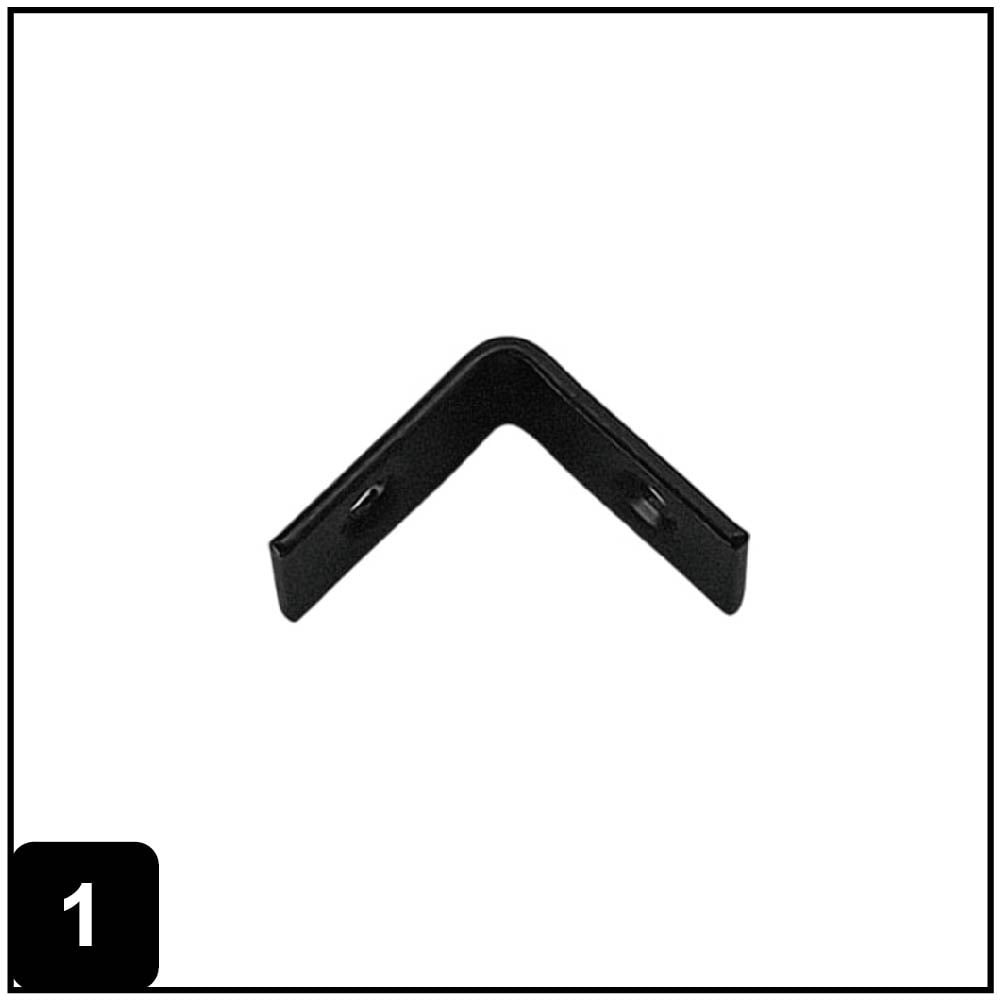 slide 2 of 6, RELIABILT 1-in x 1-in x 1-in 14 -Gauge Black Steel Corner brace 4 -Pack, 1 ct