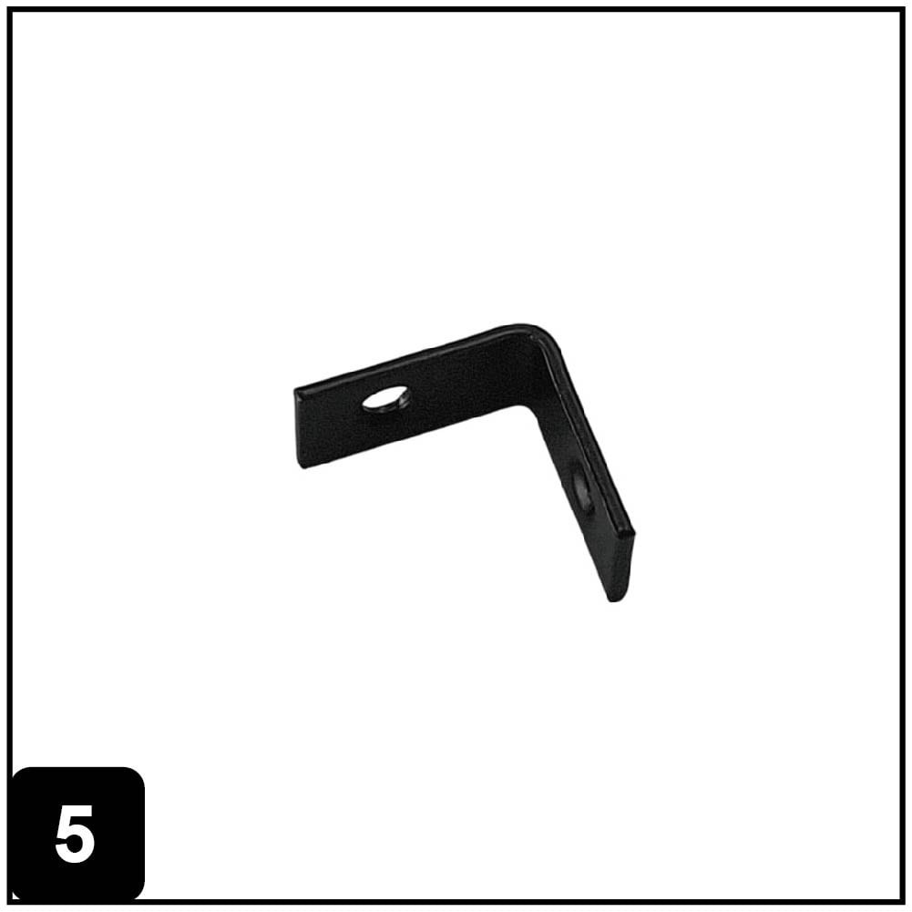 slide 6 of 6, RELIABILT 1-in x 1-in x 1-in 14 -Gauge Black Steel Corner brace 4 -Pack, 1 ct
