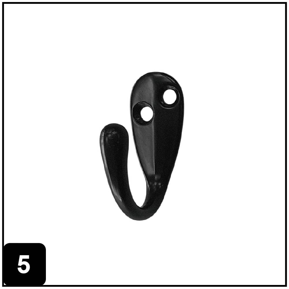 slide 6 of 6, RELIABILT 4 -Pack 1 -Hook 0.72-in x 1.45-in H Oil-rubbed Bronze Decorative Wall Hook ( 15-lb Capacity), 1 ct
