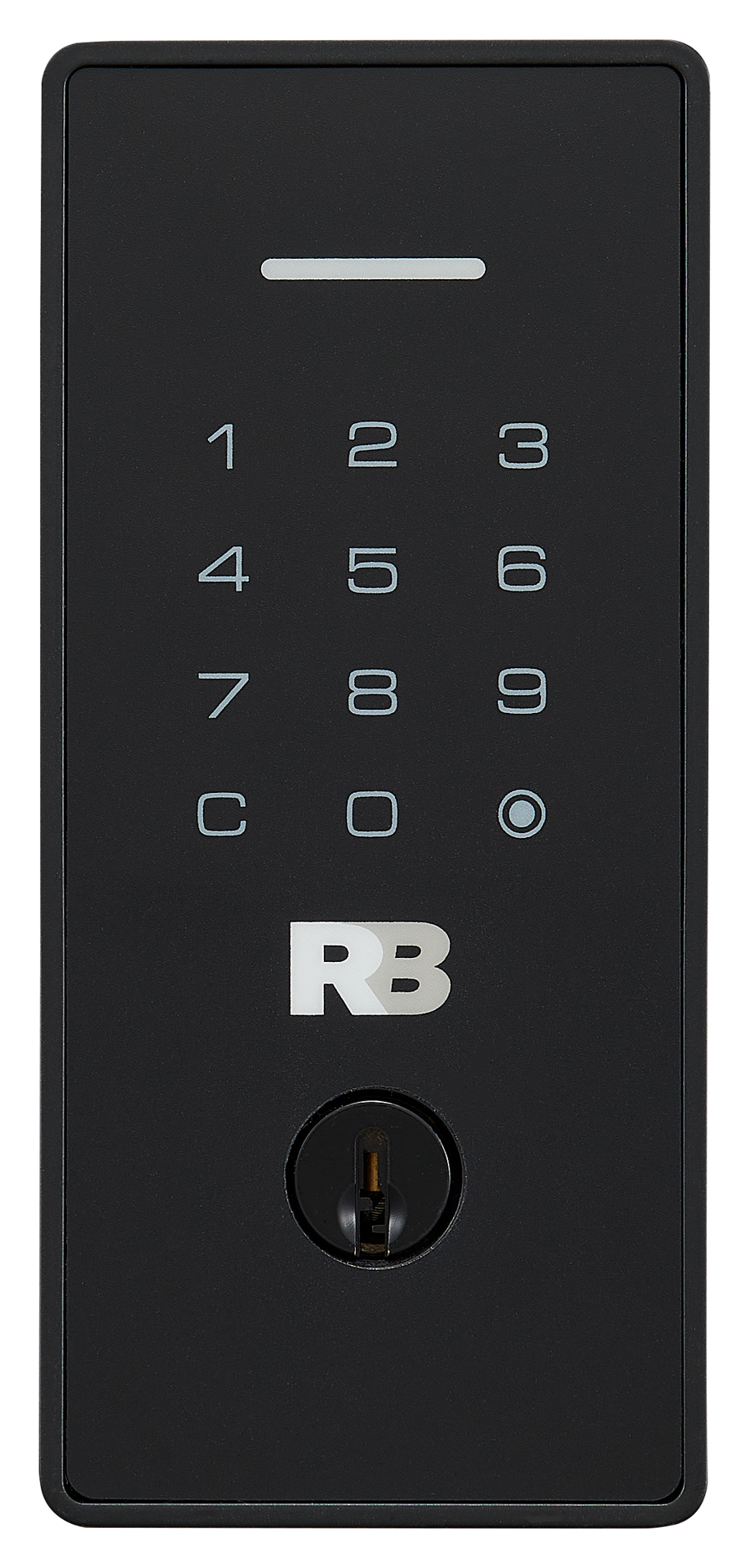 slide 3 of 5, RELIABILT Rollins Matte Black Keypad Electronic Deadbolt Lock, 1 ct