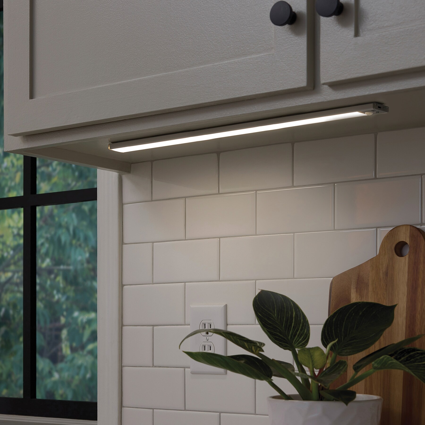 slide 2 of 6, Utilitech Rechargeable Bar Lights 24-in Rechargeable Battery LED Under Cabinet Light Bar Motion Sensing Light, 1 ct