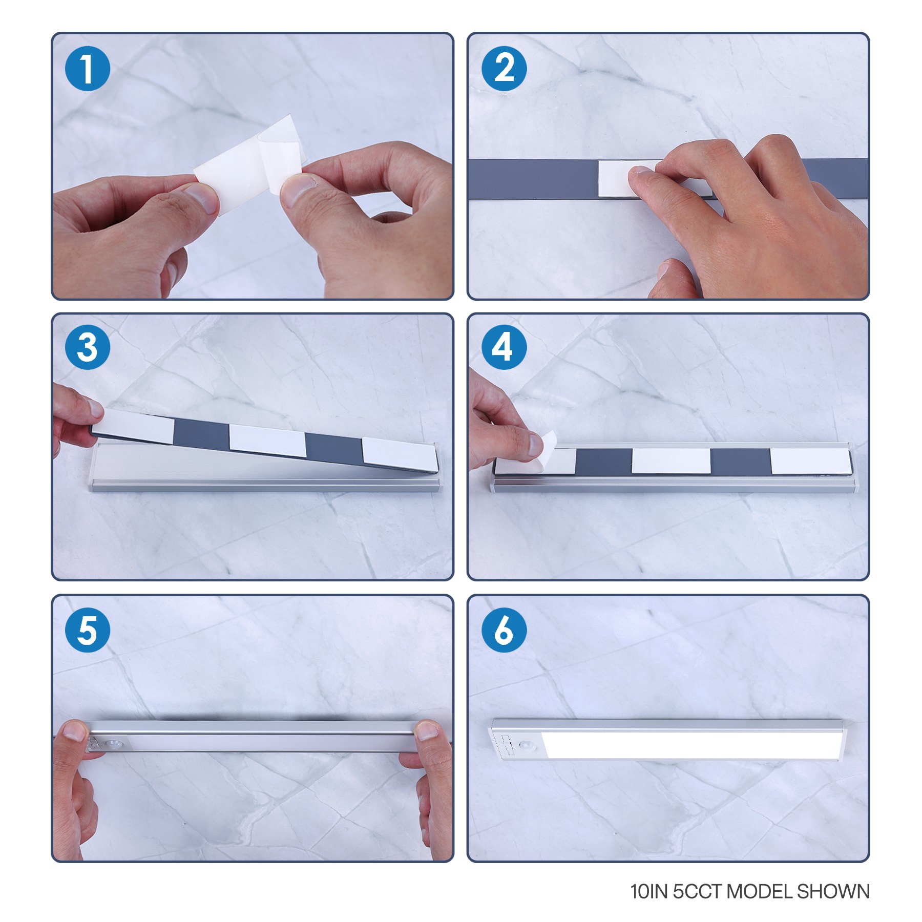 slide 6 of 6, Utilitech Rechargeable Bar Lights 24-in Rechargeable Battery LED Under Cabinet Light Bar Motion Sensing Light, 1 ct