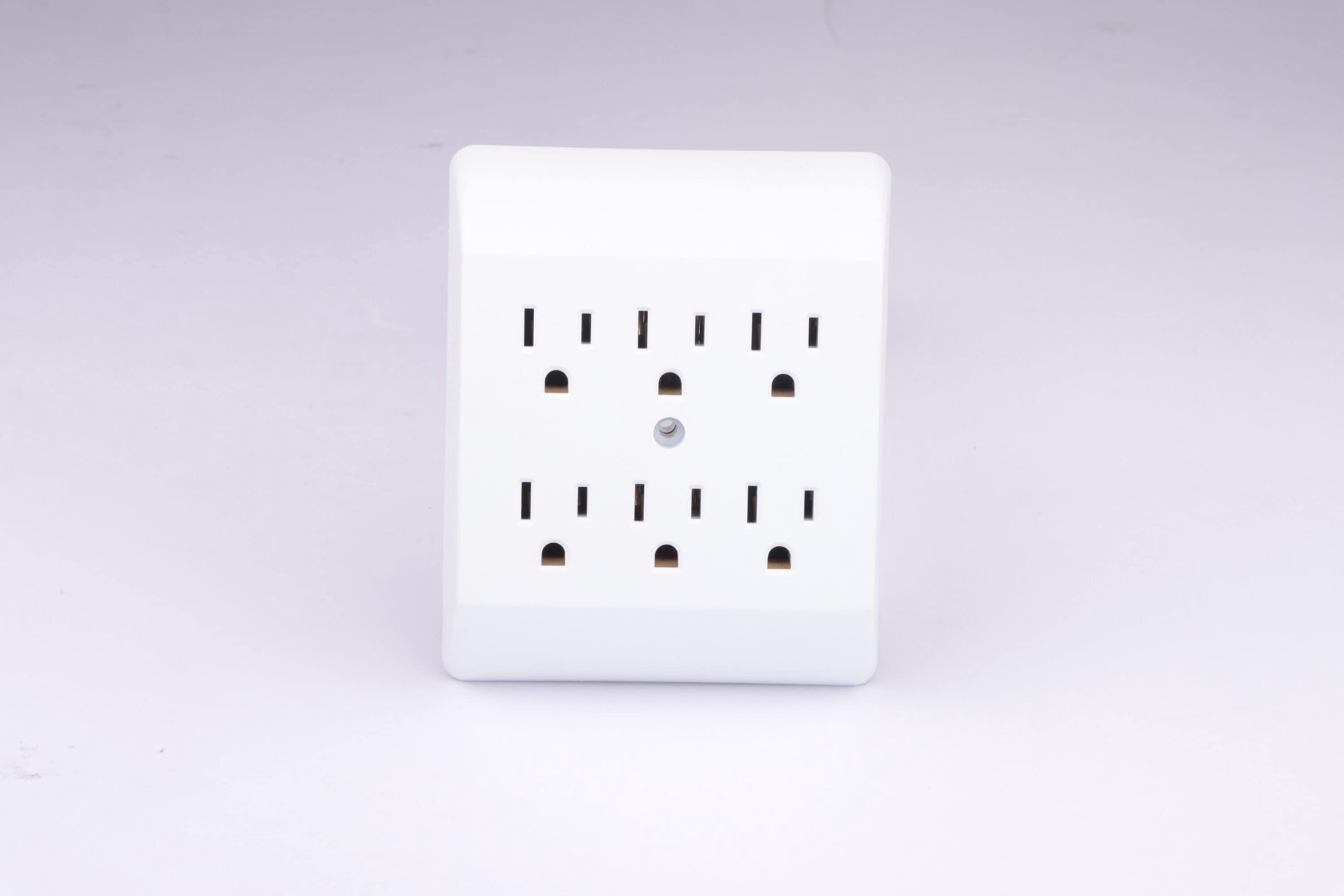 slide 2 of 5, Project Source 15 -Amp Duplex to six White Basic Standard Adapter, 1 ct