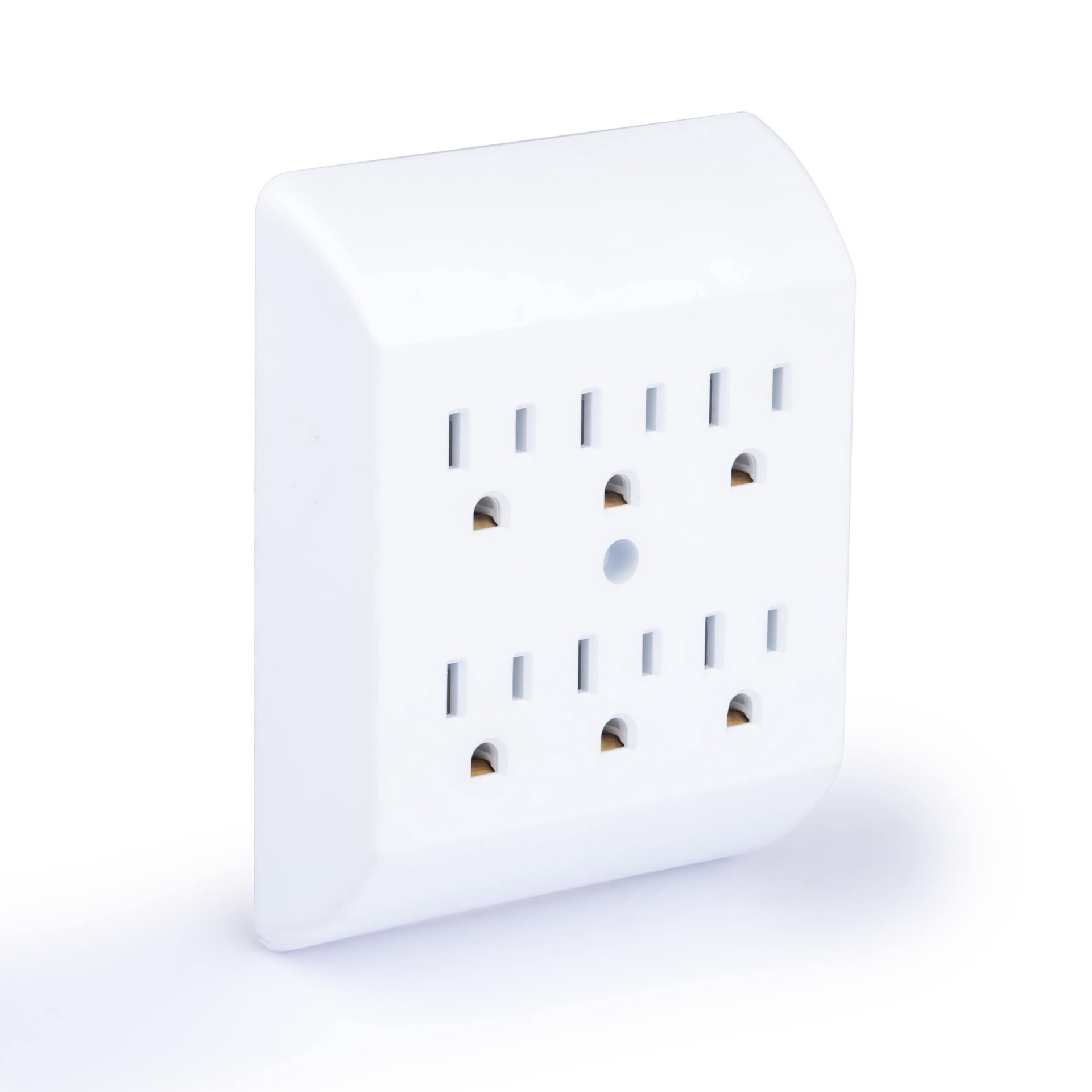 slide 4 of 5, Project Source 15 -Amp Duplex to six White Basic Standard Adapter, 1 ct