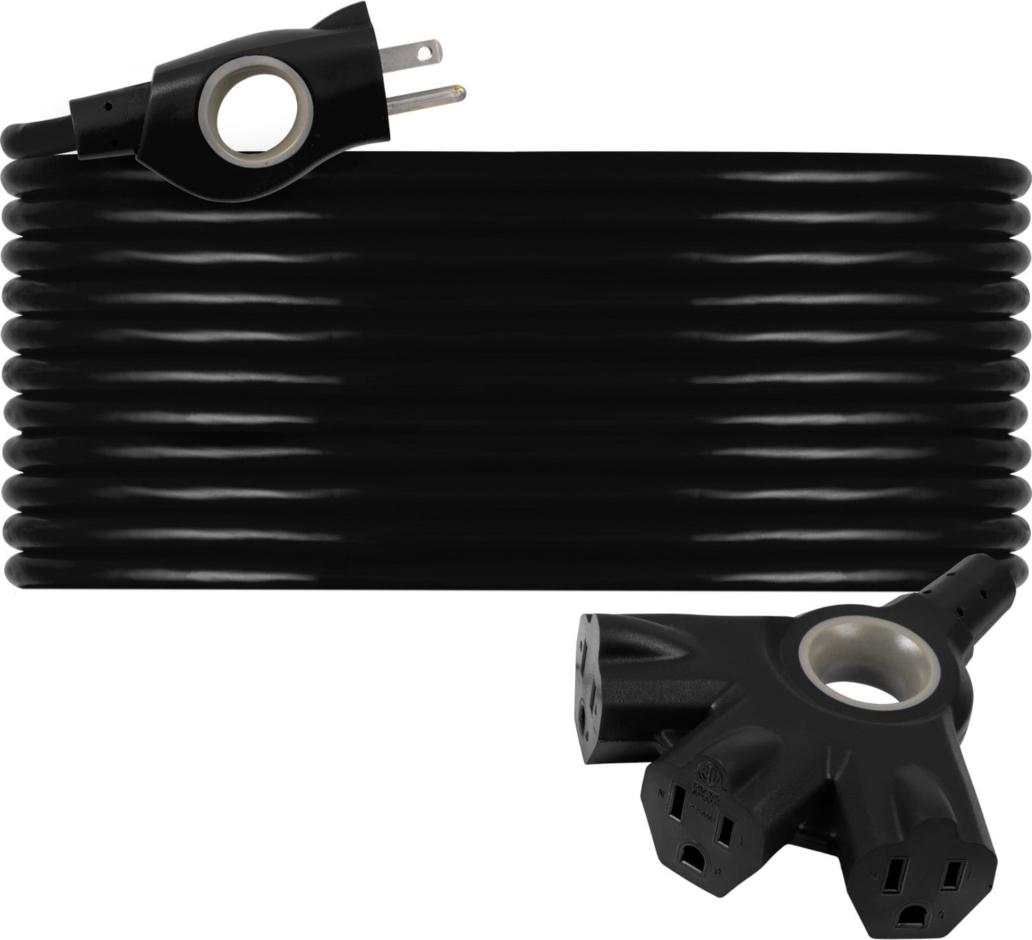 slide 1 of 6, Utilitech 50-ft 16 / 2 Heavy Duty 3 Prong Black Indoor/Outdoor Extension Power Cord, 1 ct