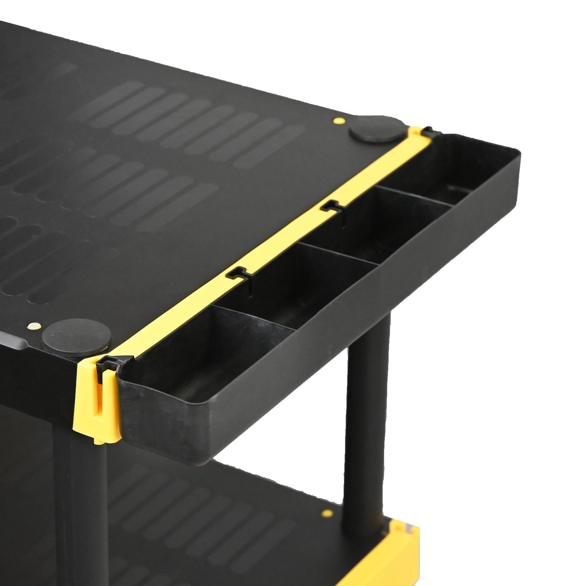 slide 4 of 5, Project Source Commander Black Plastic Accessory tray with Solid Shelves ( 3.7 W x 20-in D x 2.3-in H ), 1 ct