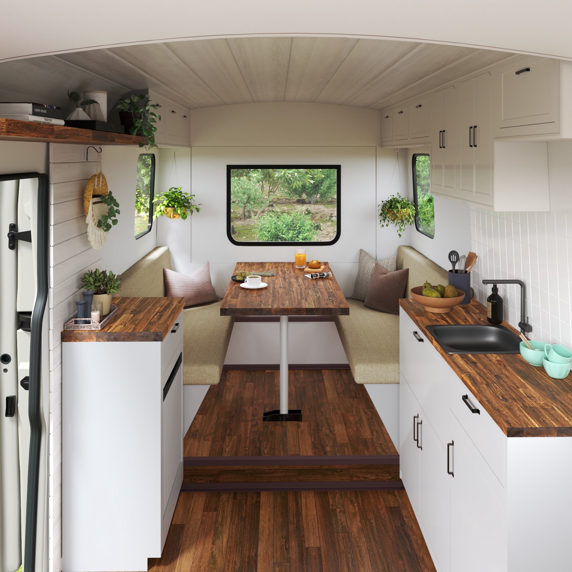allen + roth Natural grain 4-ft x 25-in x 1.5-in Spice Stained Acacia ...