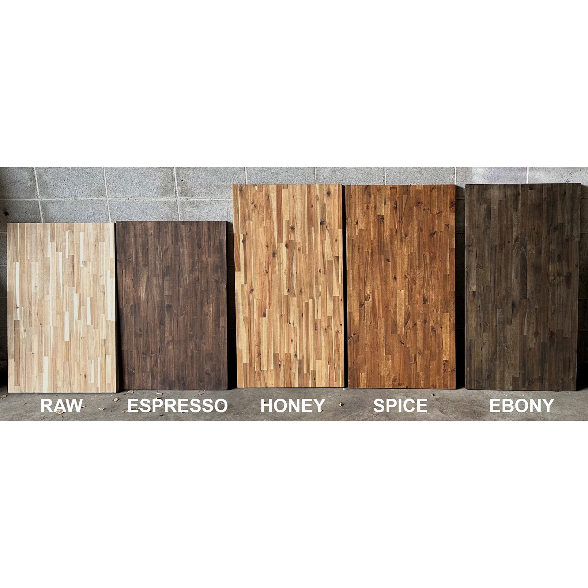 allen + roth Natural grain 4-ft x 25-in x 1.5-in Spice Stained Acacia ...