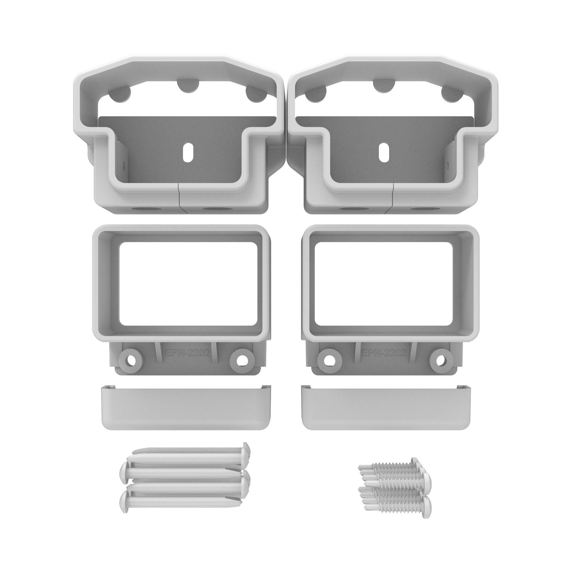 slide 1 of 3, RDI Camden Level bracket White Composite Post connector, 1 ct