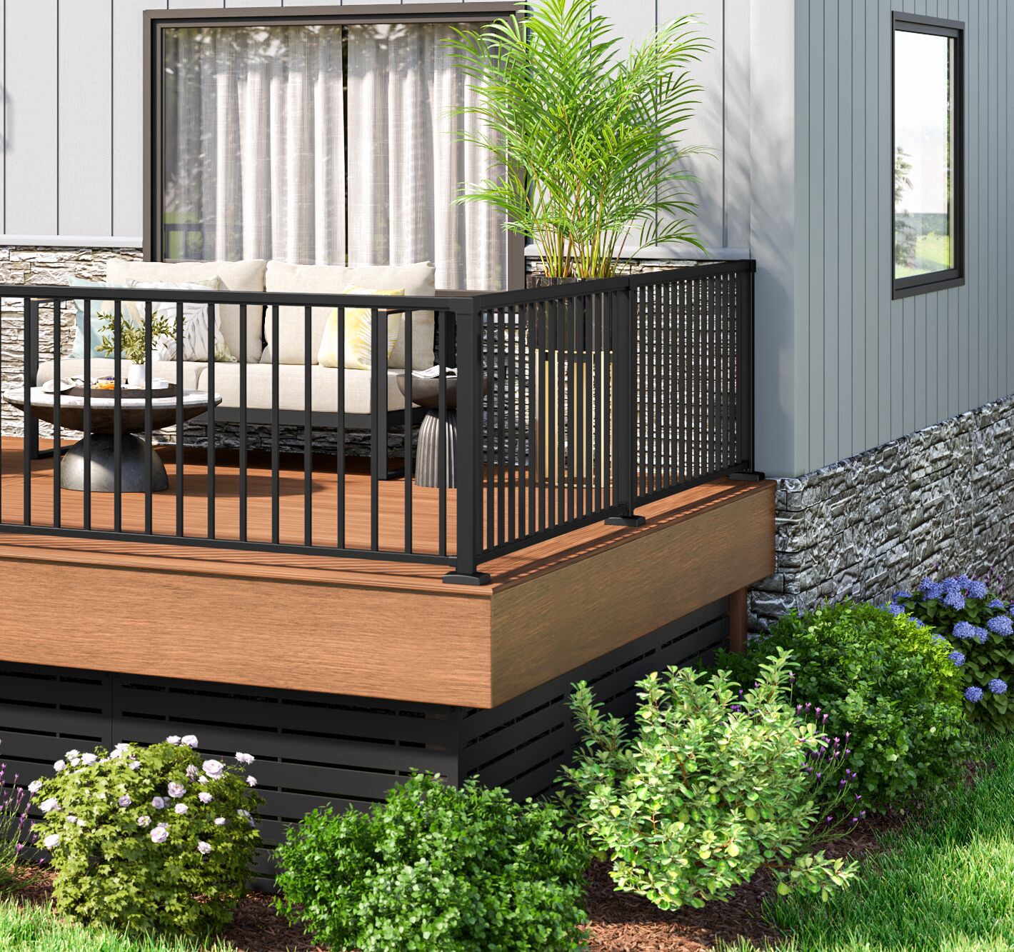 slide 3 of 4, RDI Margate Corner bracket Matte Black Aluminum Post connector 4 -Pack, 1 ct