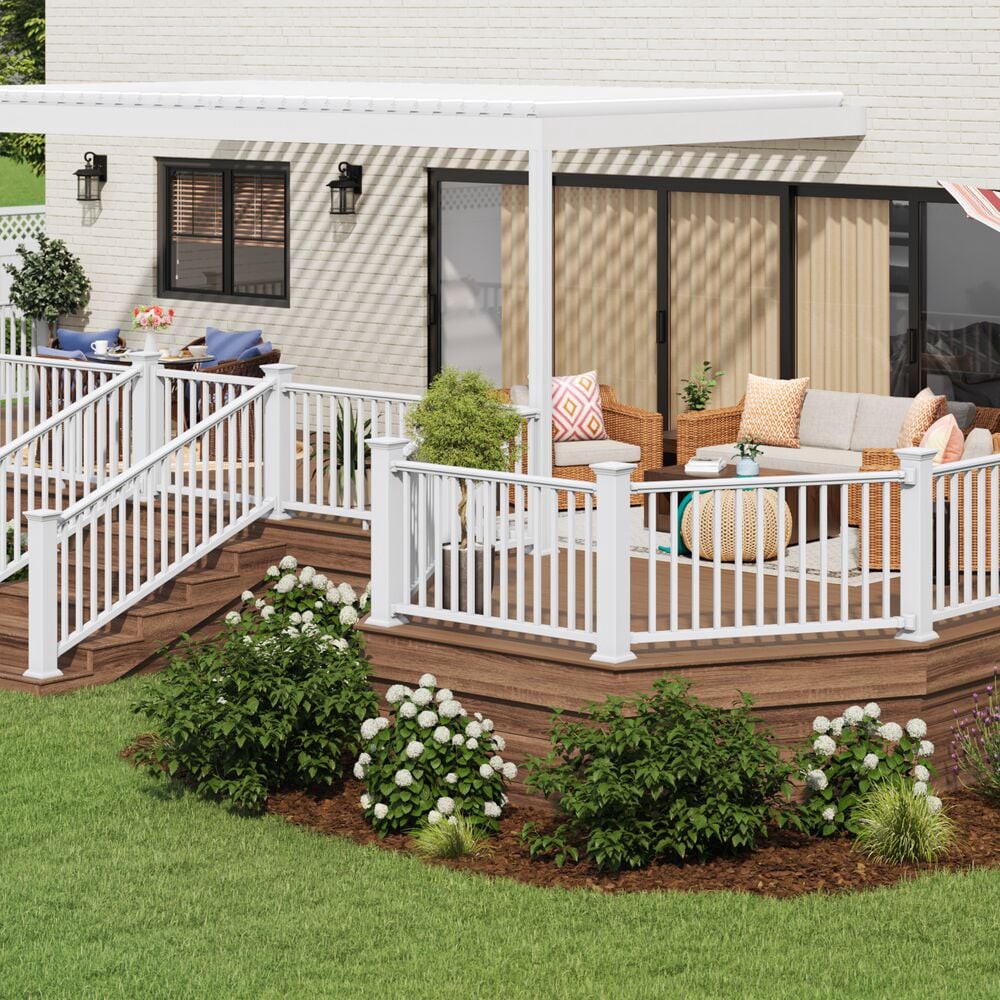 slide 6 of 6, RDI 4-in x 4-in x 3-ft White Composite Deck Post sleeve, 1 ct