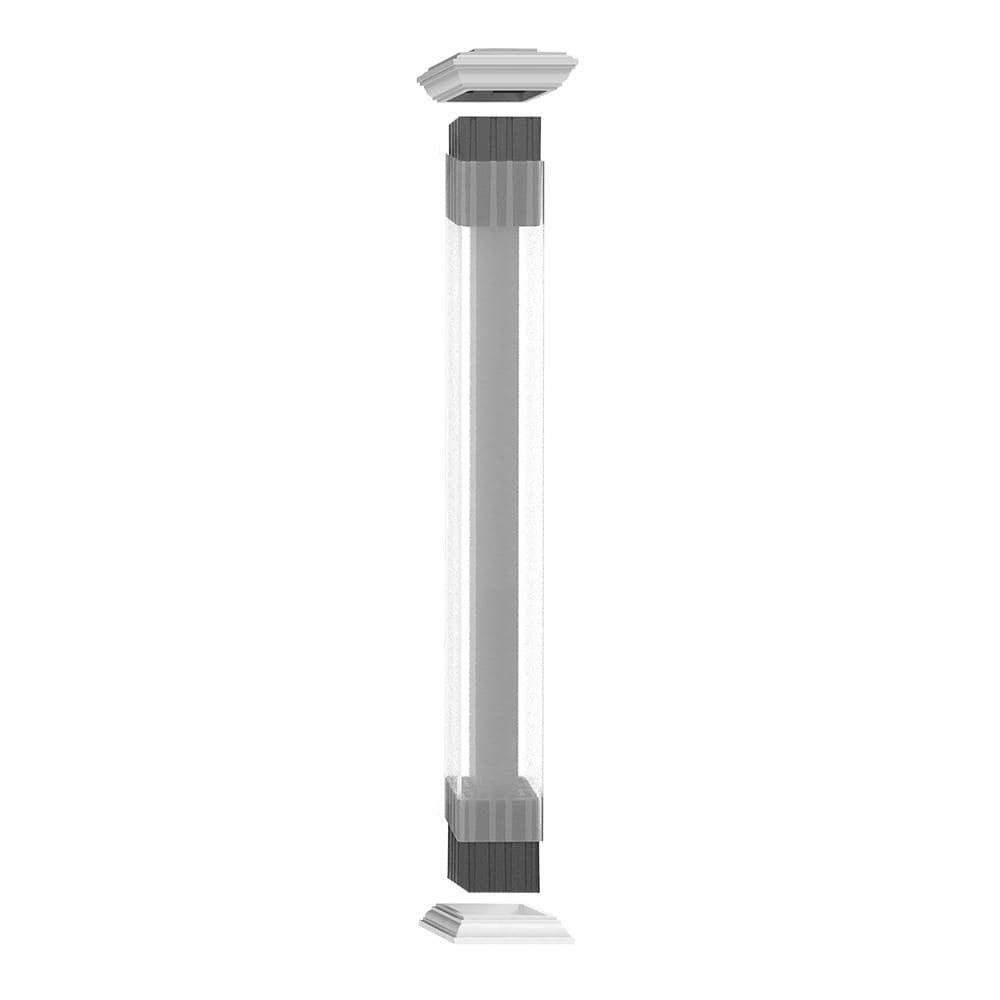 slide 2 of 3, RDI 4-in x 4-in x 3-ft Silver Metal Deck Post, 1 ct