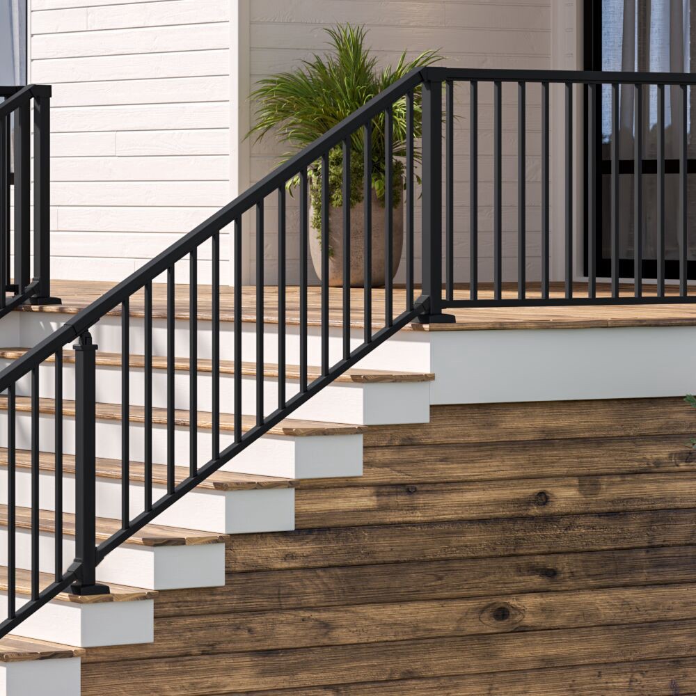 slide 3 of 4, RDI Margate Mid Stair bracket Matte Black Aluminum Post connector 4 -Pack, 1 ct