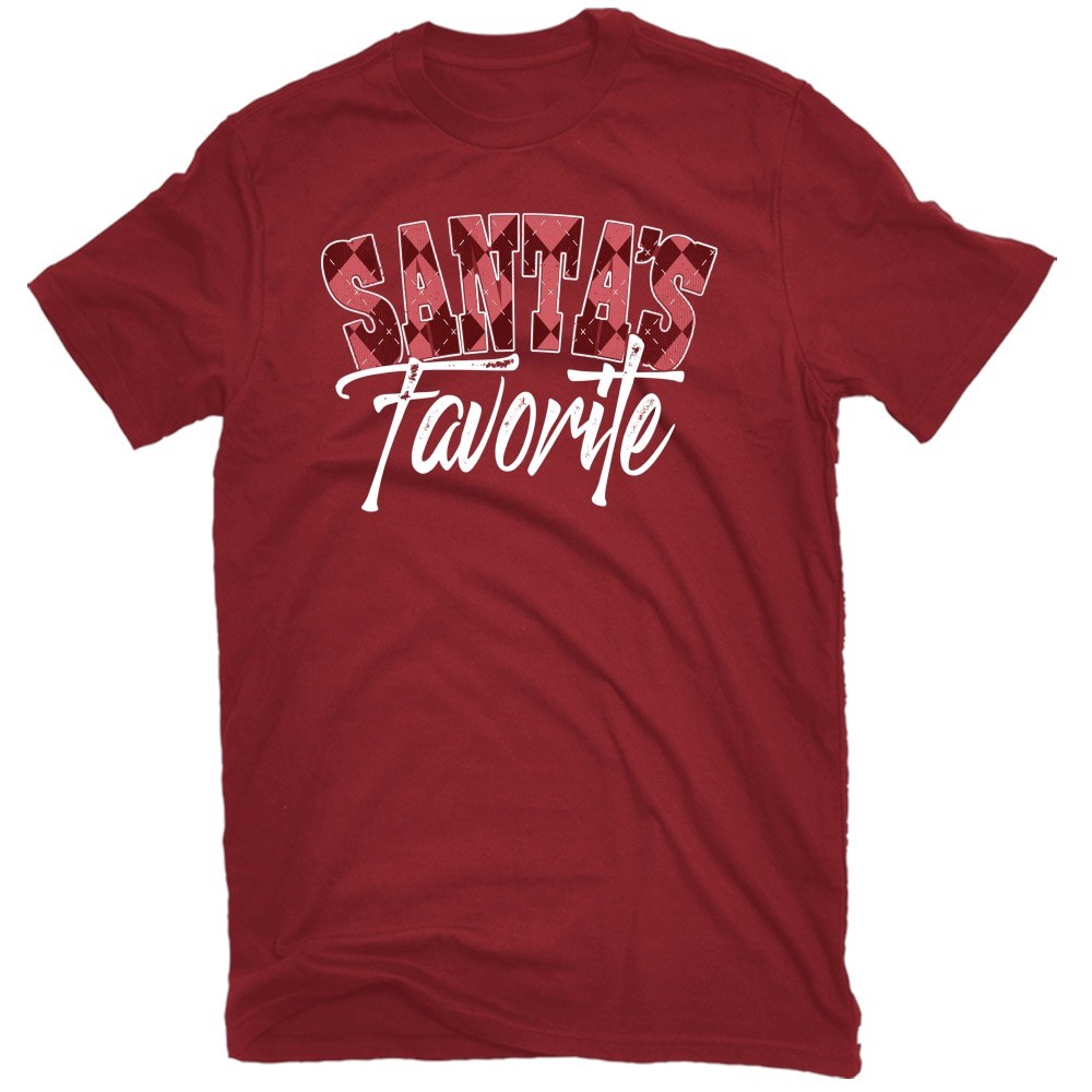 slide 1 of 4, Women's Red Light weight Knit Short sleeve Graphic Holiday T-shirt ( Medium ), 1 ct