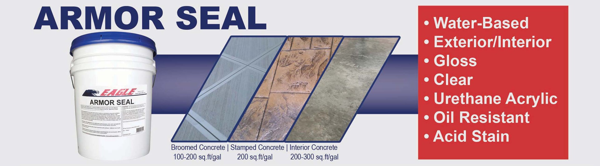 slide 2 of 4, Eagle Clear Acrylic High-gloss Ready-to-use Concrete sealer ( 5-gallon ), 1 ct