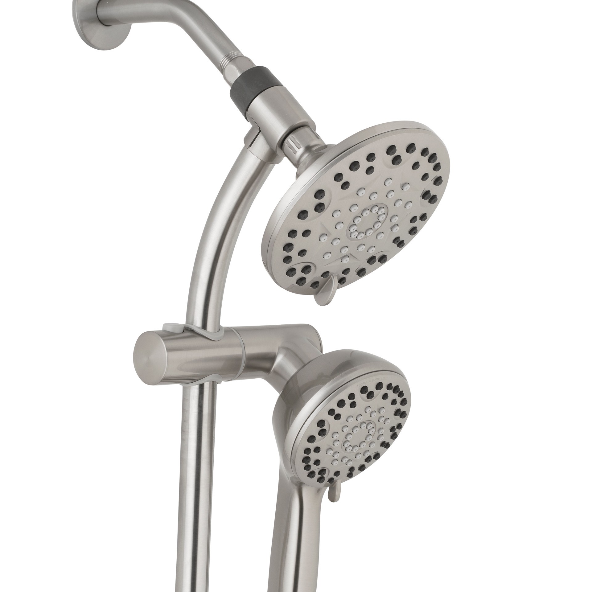 slide 2 of 6, allen + roth Galway Brushed Nickel 10.47-in Universal Bathtub/Shower Slide bar, 1 ct