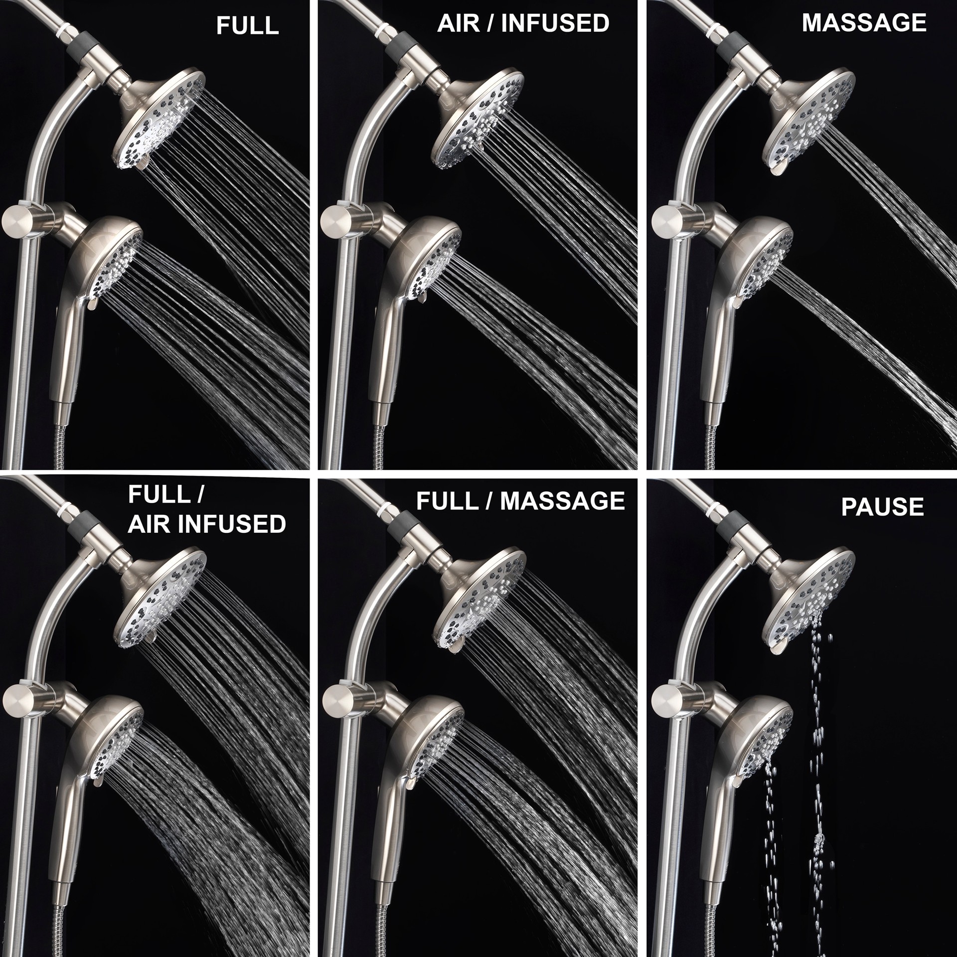 slide 5 of 6, allen + roth Galway Brushed Nickel 10.47-in Universal Bathtub/Shower Slide bar, 1 ct