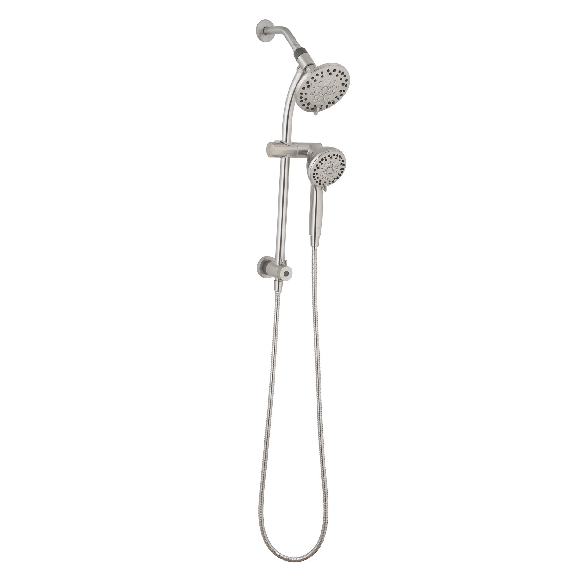 slide 6 of 6, allen + roth Galway Brushed Nickel 10.47-in Universal Bathtub/Shower Slide bar, 1 ct