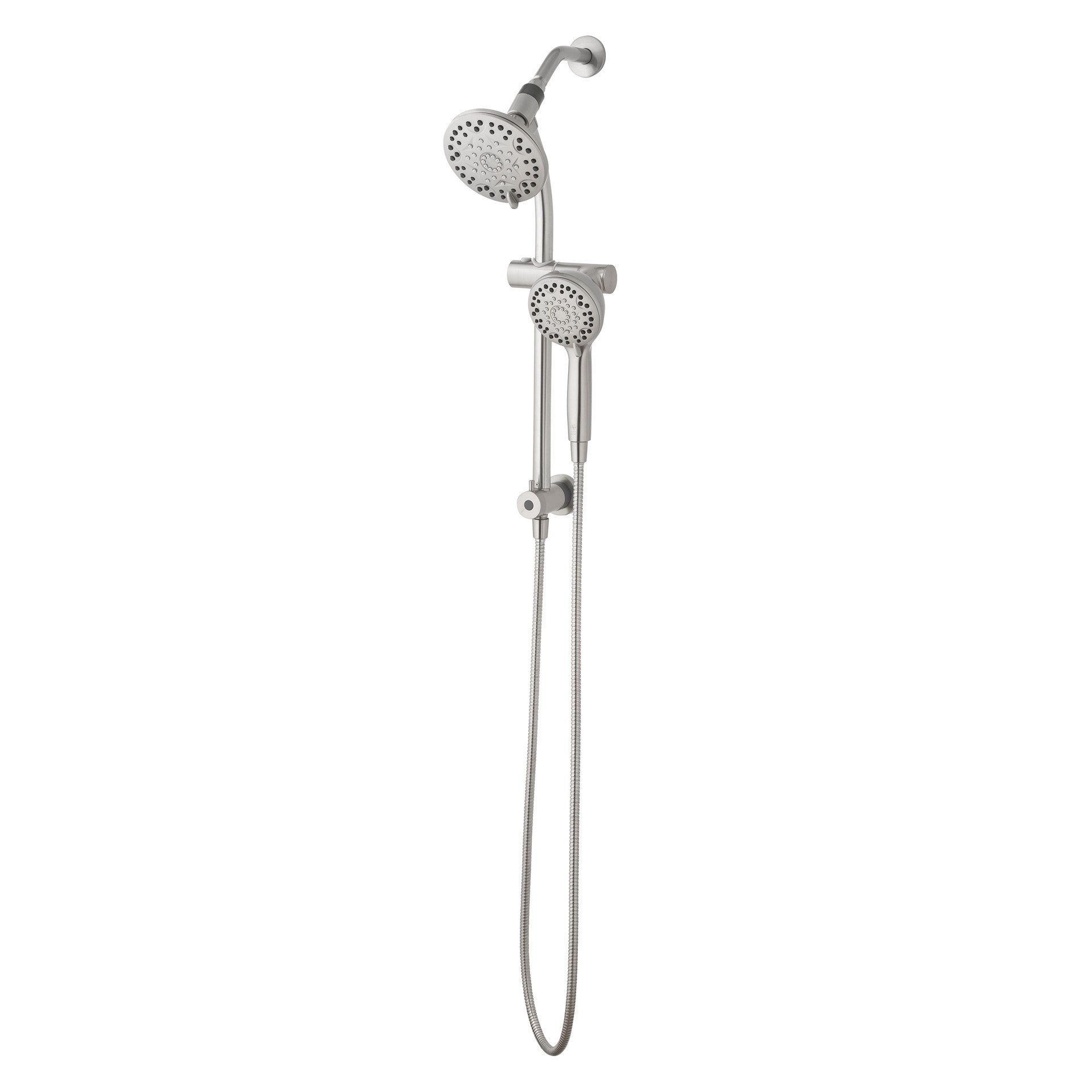slide 1 of 6, allen + roth Galway Brushed Nickel 10.47-in Universal Bathtub/Shower Slide bar, 1 ct