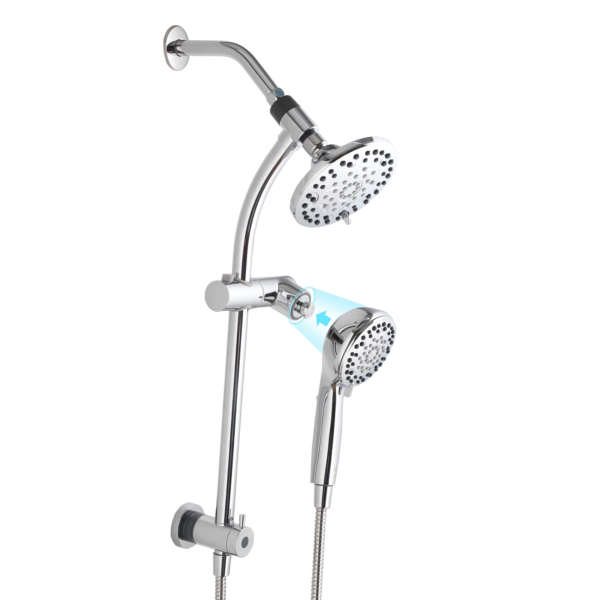 slide 3 of 6, allen + roth Galway Chrome 10.5-in Universal Bathtub/Shower Slide bar, 1 ct