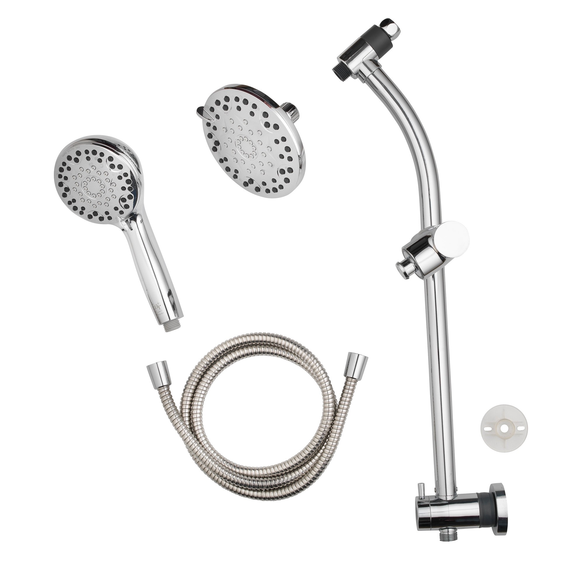 slide 4 of 6, allen + roth Galway Chrome 10.5-in Universal Bathtub/Shower Slide bar, 1 ct