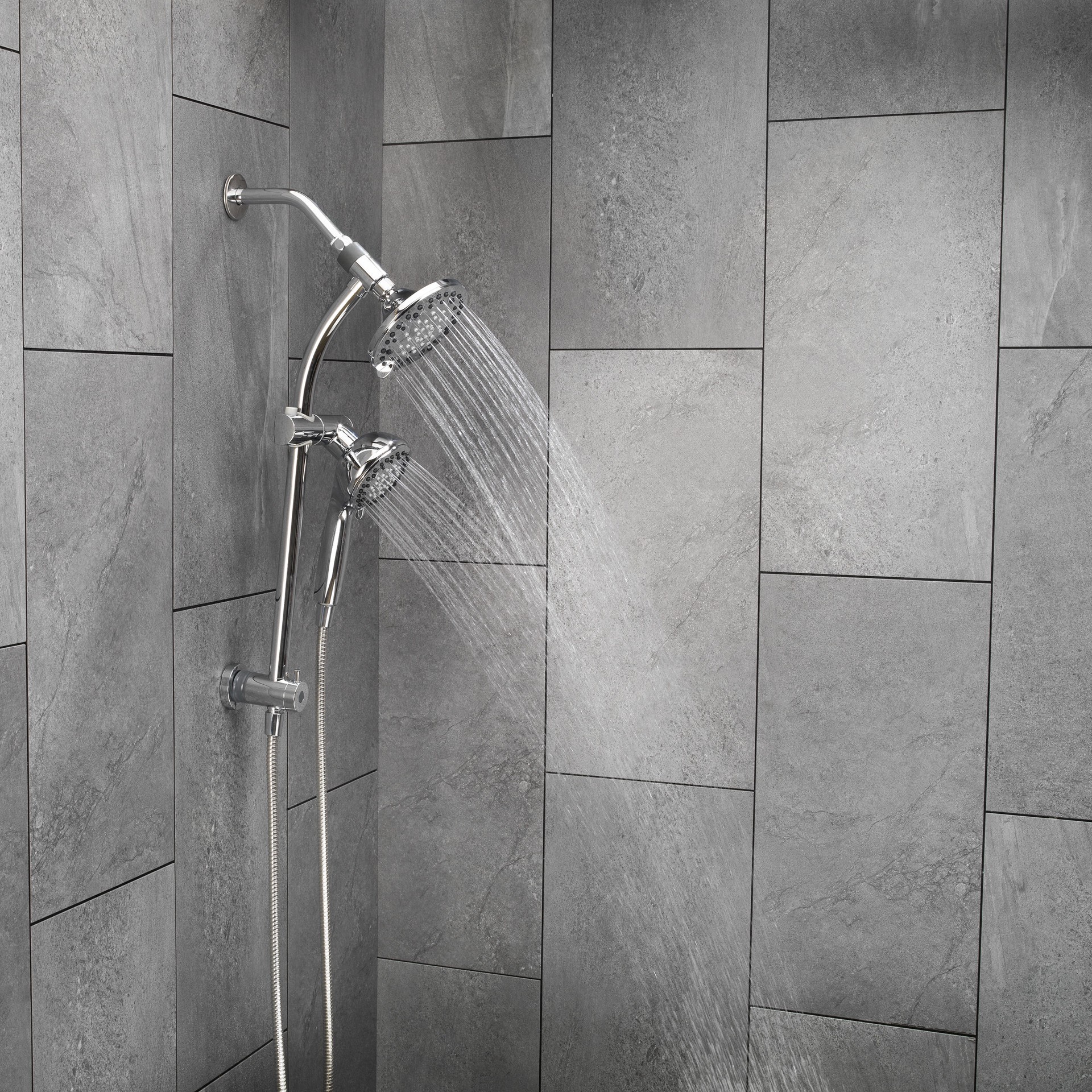 slide 5 of 6, allen + roth Galway Chrome 10.5-in Universal Bathtub/Shower Slide bar, 1 ct