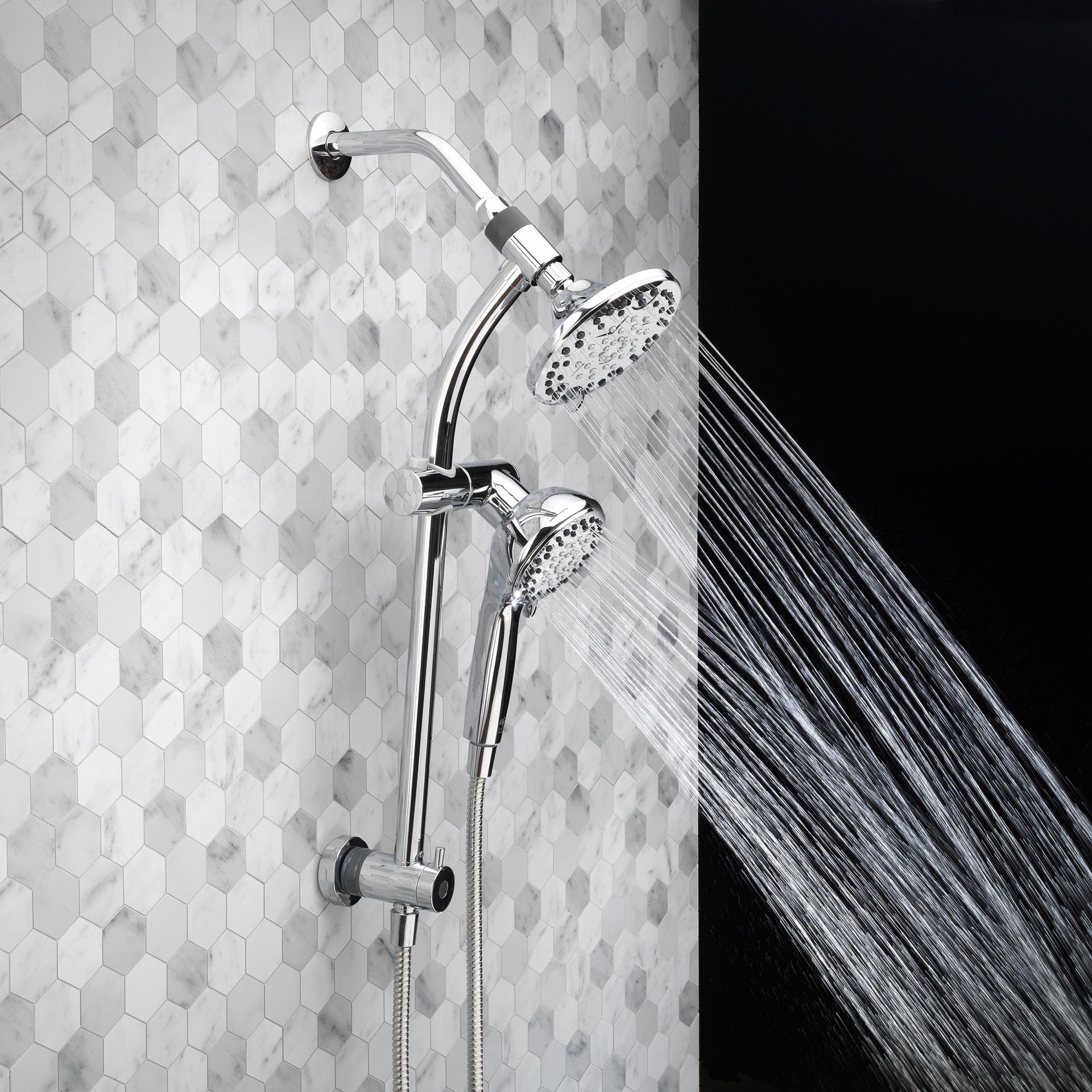 slide 6 of 6, allen + roth Galway Chrome 10.5-in Universal Bathtub/Shower Slide bar, 1 ct