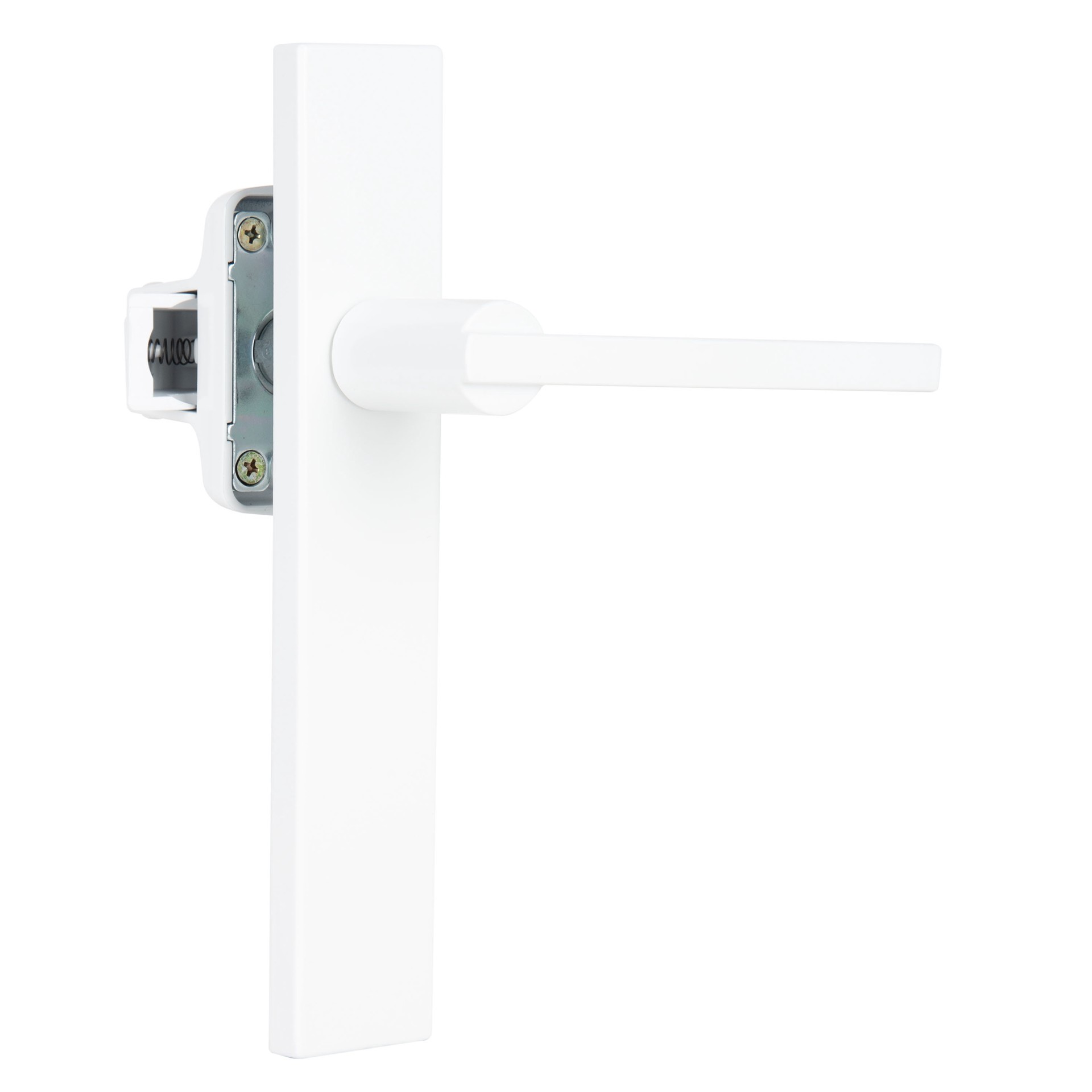 slide 1 of 6, WRIGHT PRODUCTS Altura Matte White Lockable Screen/Storm door Replacement Lever, 1 ct