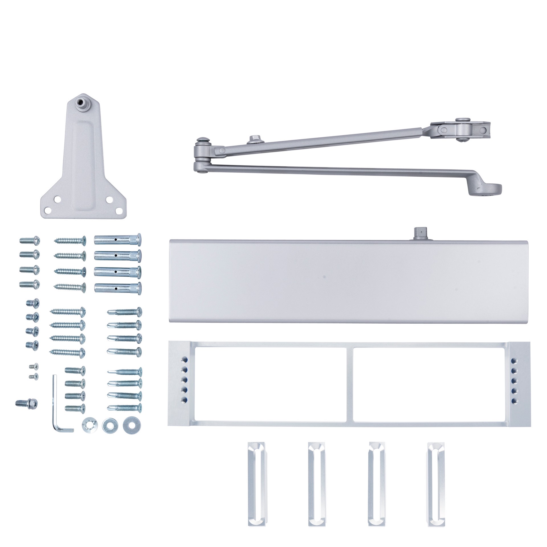 slide 4 of 6, BRINKS COMMERCIAL Grade 1 FlexPlate All-in-One Aluminum Commercial Door Closer, 1 ct
