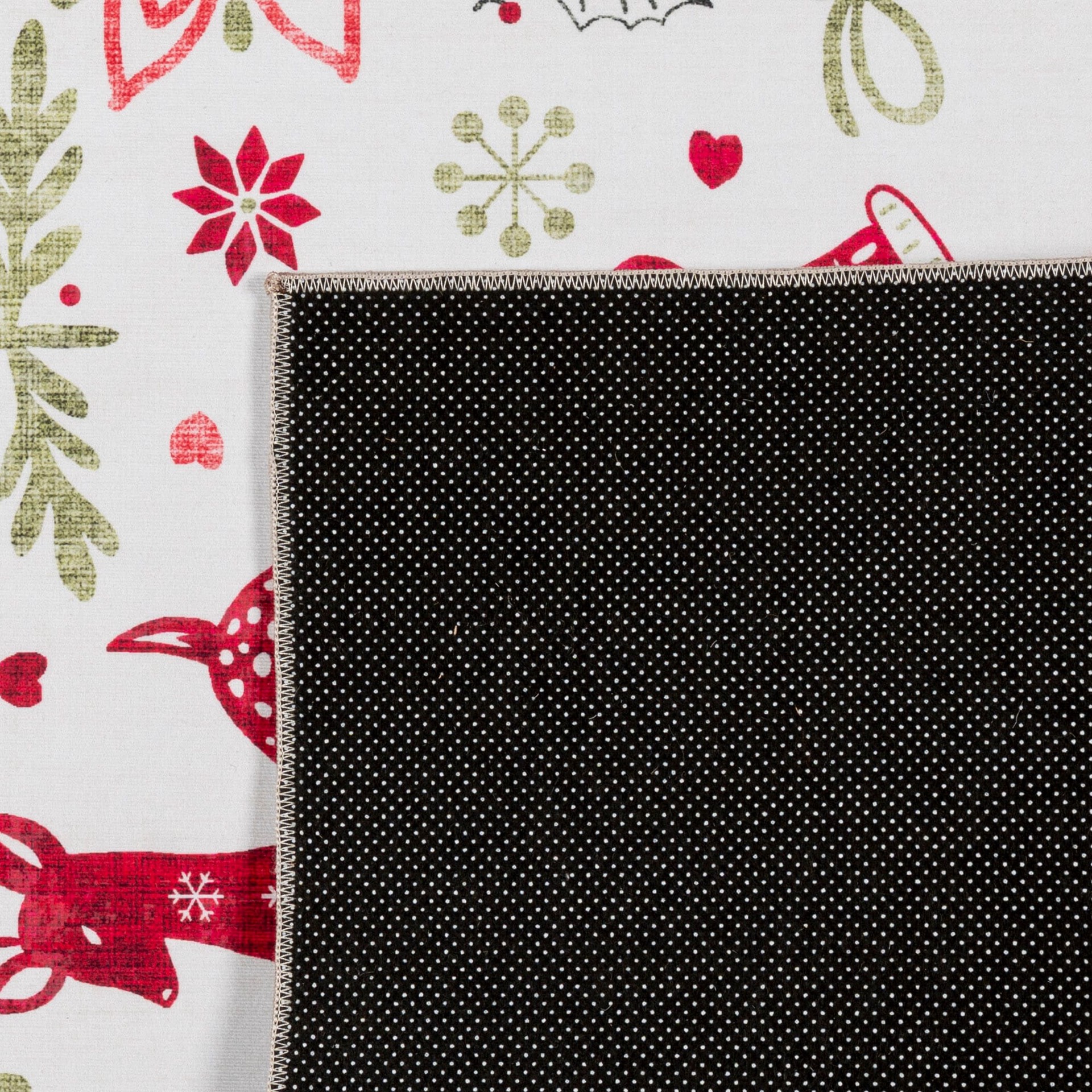 slide 5 of 6, Holiday Living Christmas 3 x 5 (ft) Loomed White Holiday Icons Rectangular Indoor Pet Friendly Area rug, 1 ct