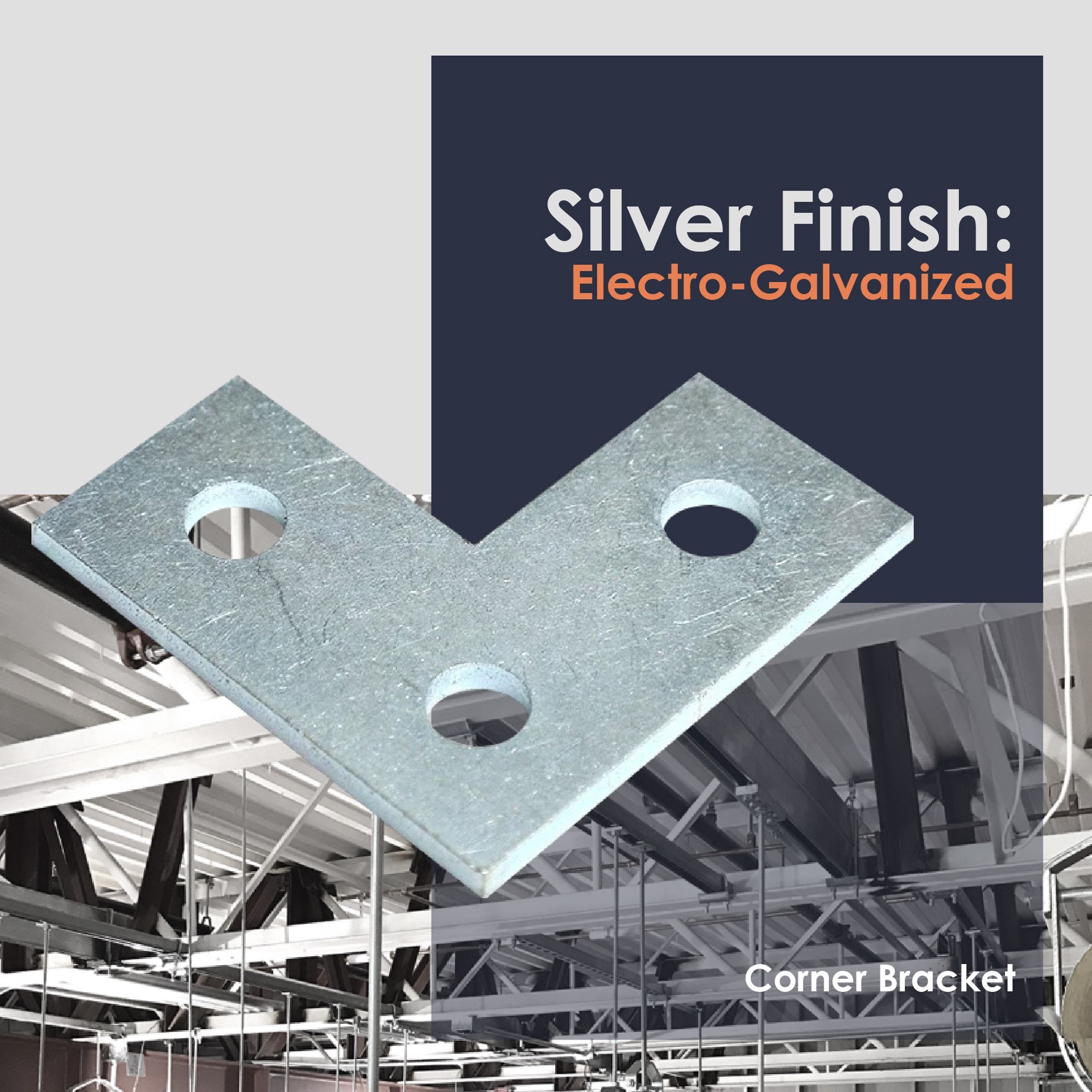 slide 5 of 5, Adamax 3-in Angled Strut Bracket, 1 ct