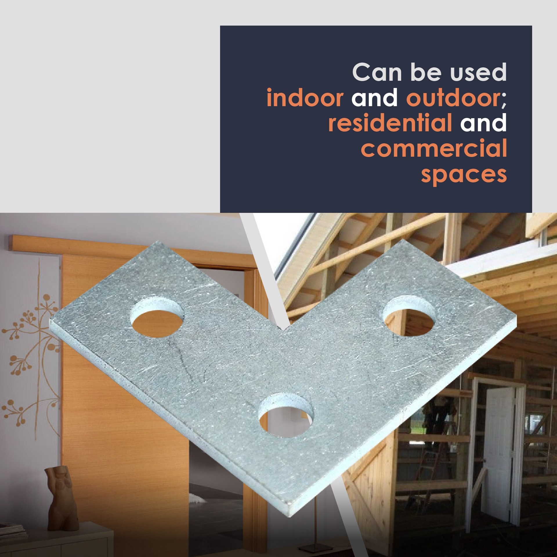 slide 3 of 5, Adamax 3-in Angled Strut Bracket, 1 ct