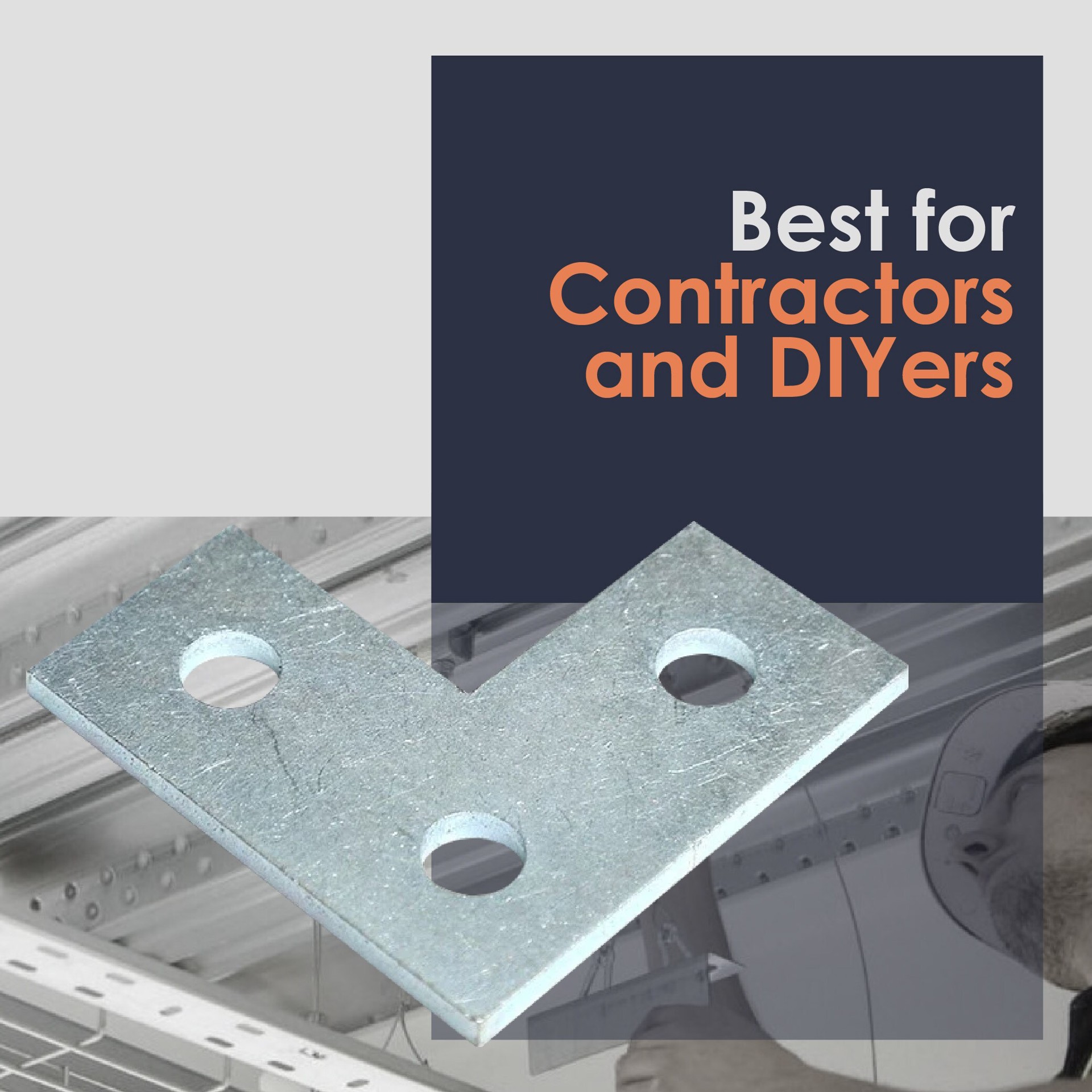 slide 2 of 5, Adamax 3-in Angled Strut Bracket, 1 ct