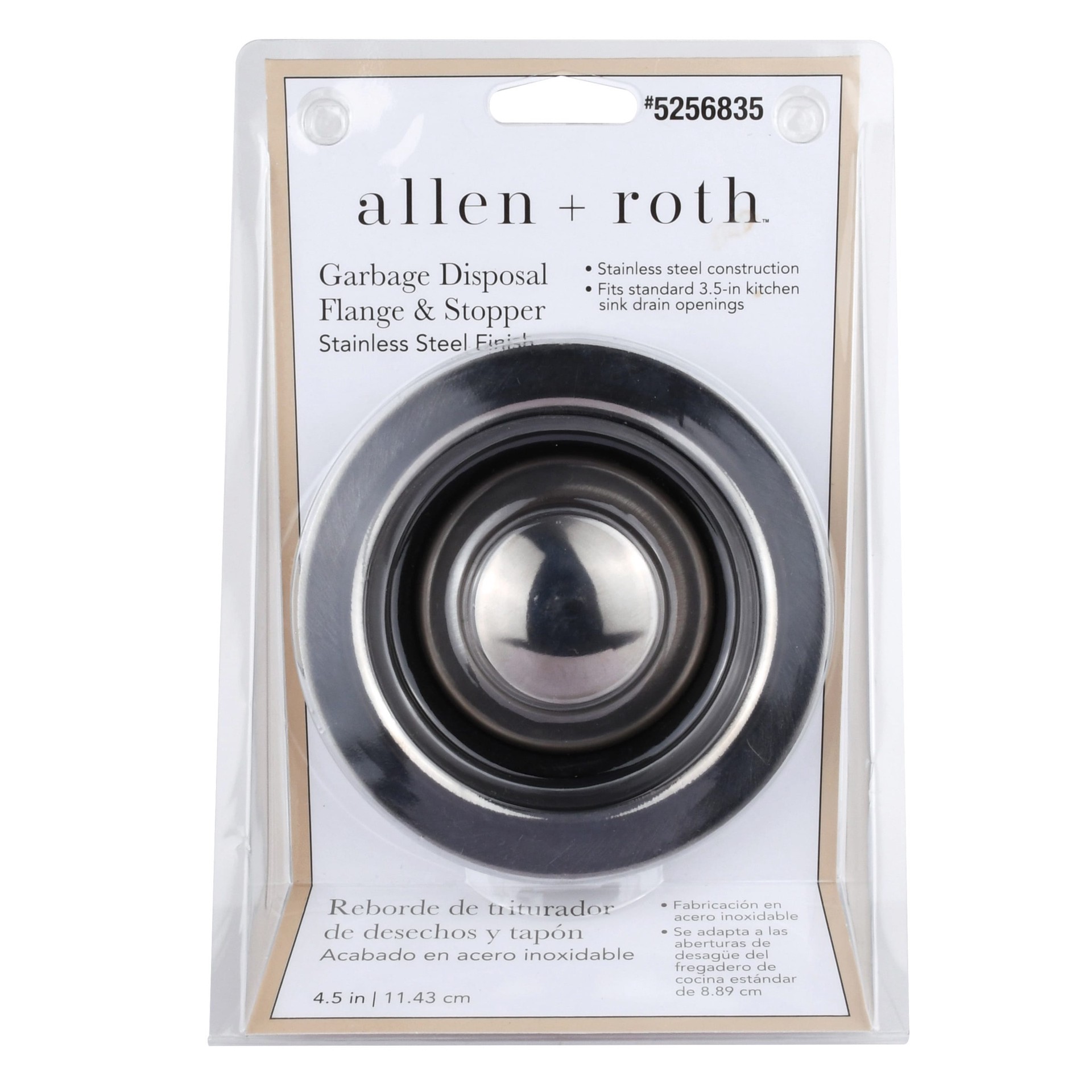 slide 6 of 6, allen + roth 4.5-in Stainless steel Rust Resistant Disposal drain guard, 1 ct