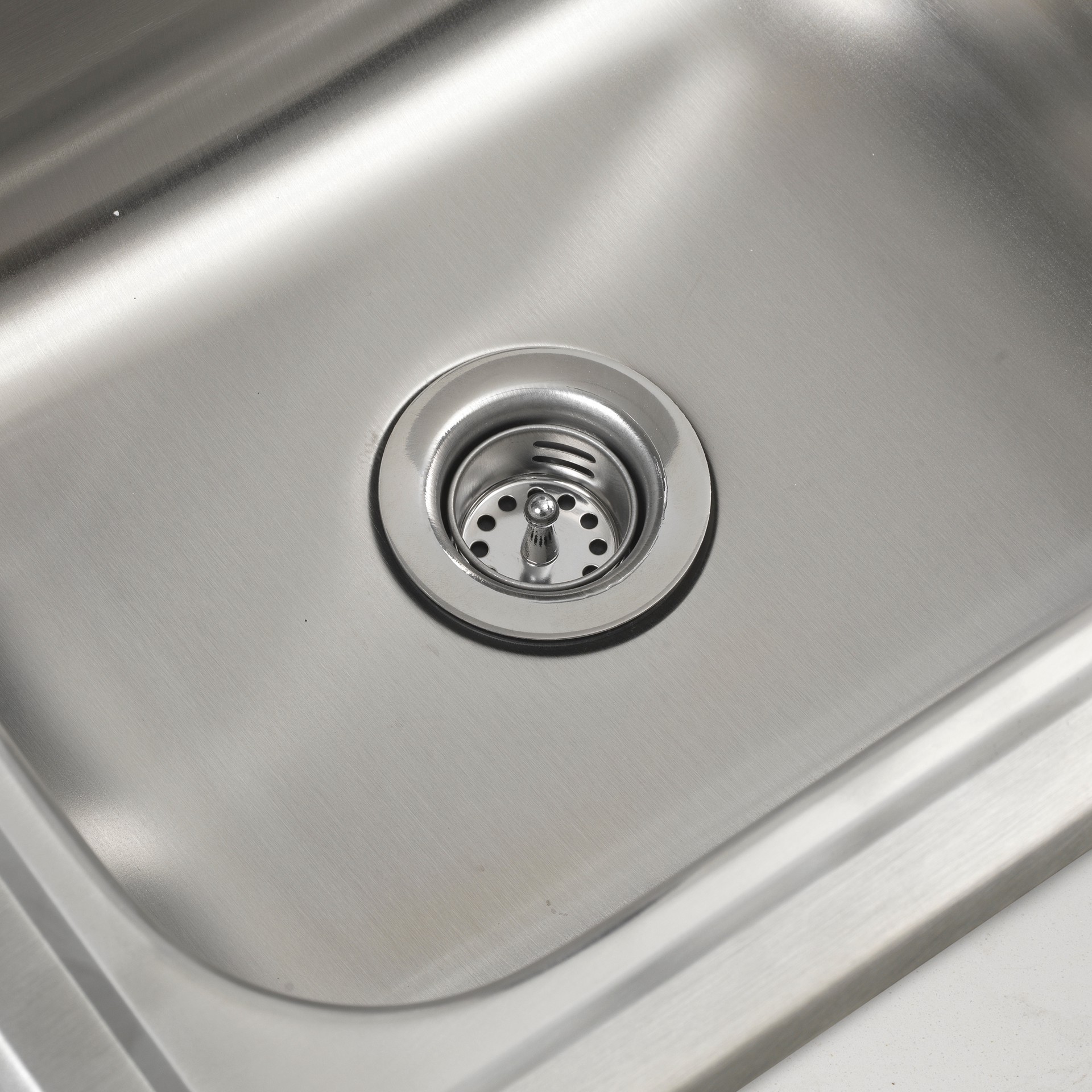 slide 5 of 6, allen + roth 2.8-in Stainless steel Rust Resistant Strainer with Lock Mount Included, 1 ct