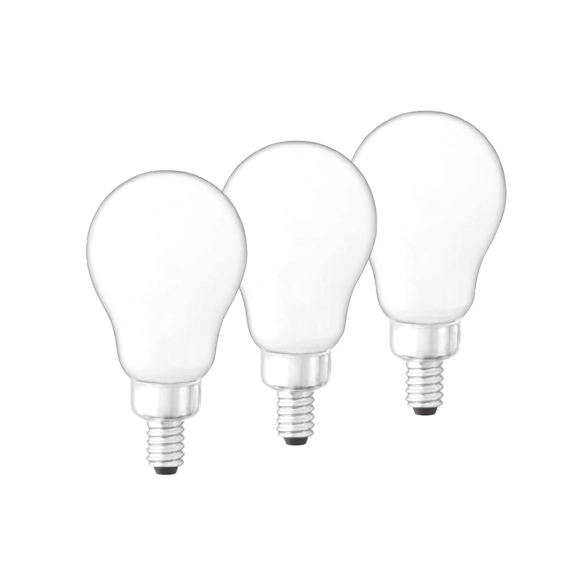 slide 5 of 6, Utilitech 60 -Watt EQ A15 Soft white Screw bases Dimmable LED General purpose Light Bulb 3 -Pack, 1 ct