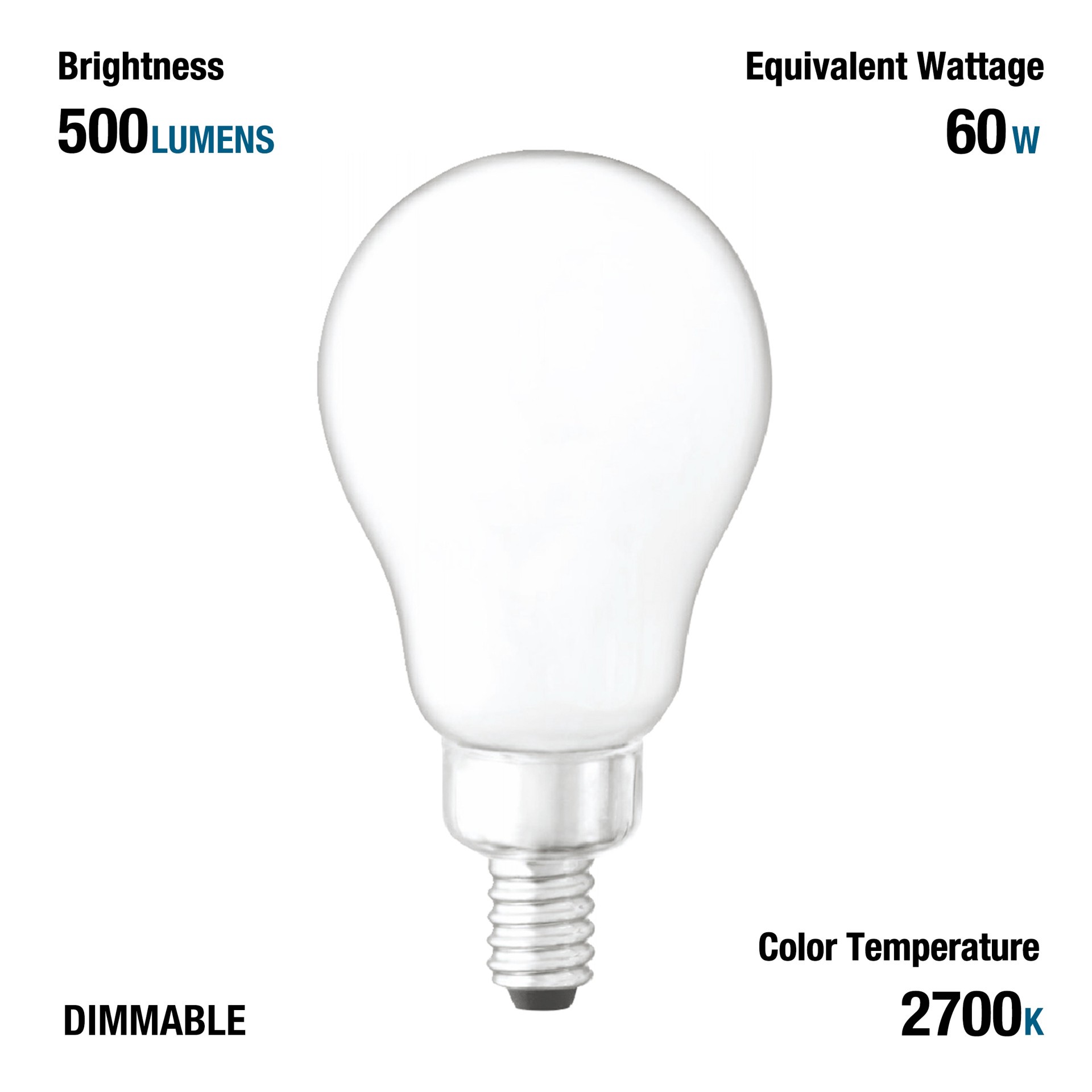 slide 6 of 6, Utilitech 60 -Watt EQ A15 Soft white Screw bases Dimmable LED General purpose Light Bulb 3 -Pack, 1 ct