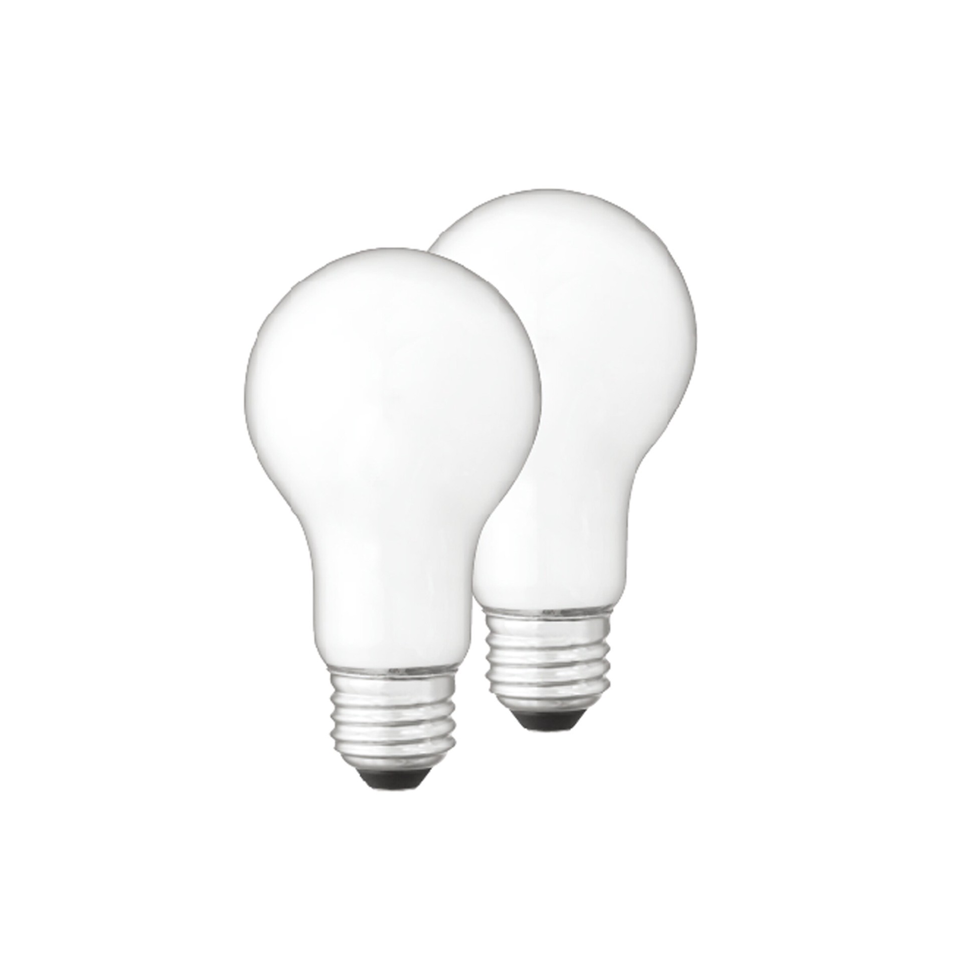 slide 5 of 6, Utilitech 100 -Watt EQ A19 Soft white Screw bases Dimmable LED General purpose Light Bulb 2 -Pack, 1 ct