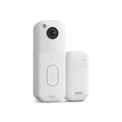 Blink Video Doorbell-Head-to-toe HD view, two-year battery life, and simple setup, Sync Module Core included-System (White)