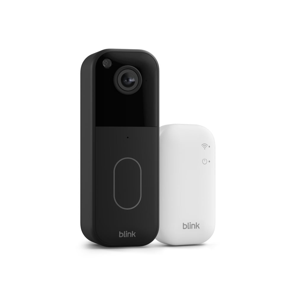 slide 1 of 6, Blink Video Doorbell-Head-to-toe HD view, two-year battery life, and simple setup, Sync Module Core included-System (Black), 1 ct