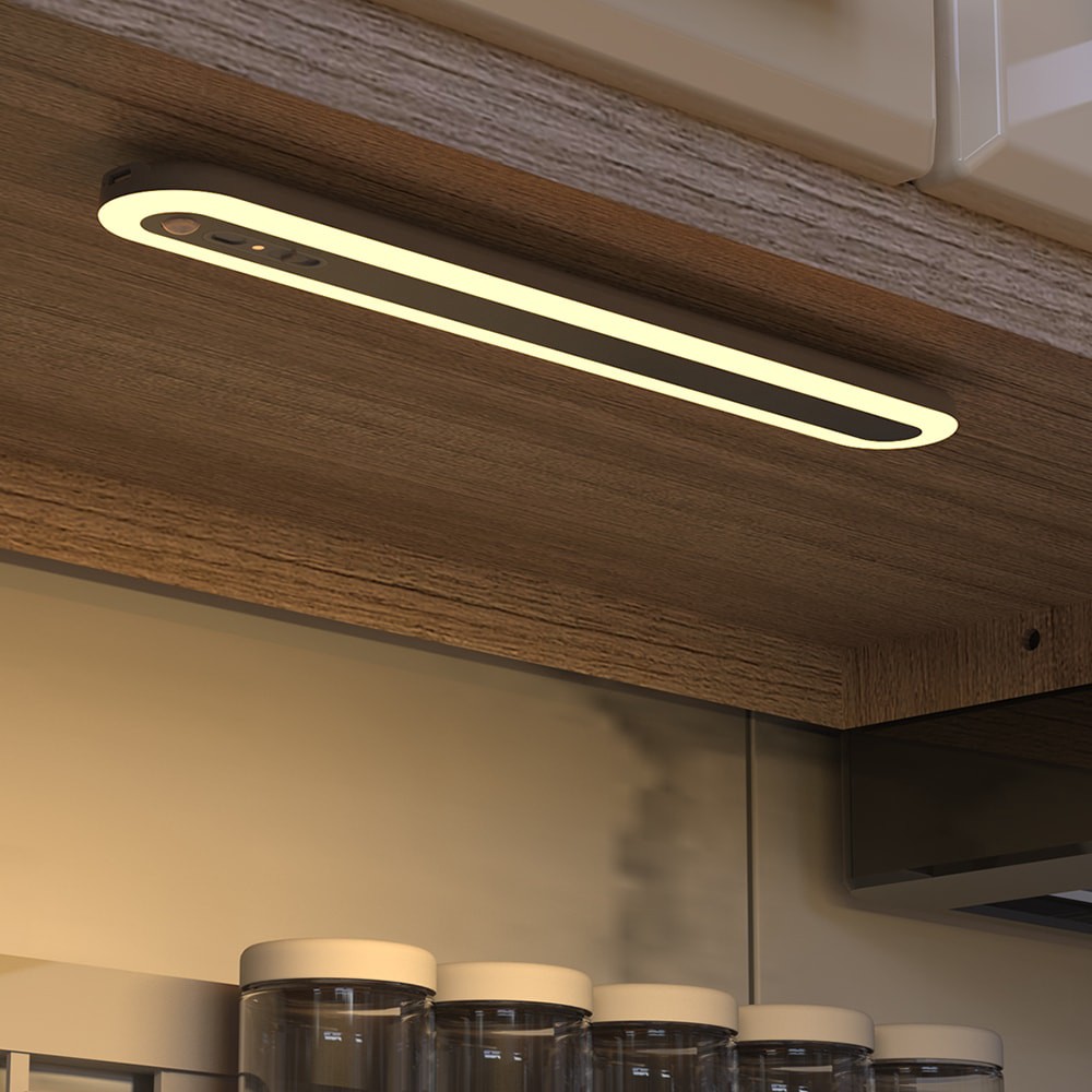 slide 4 of 6, Utilitech LED 12-in Rechargeable Battery LED Under Cabinet Light Bar Motion Sensing Light with Remote, 1 ct