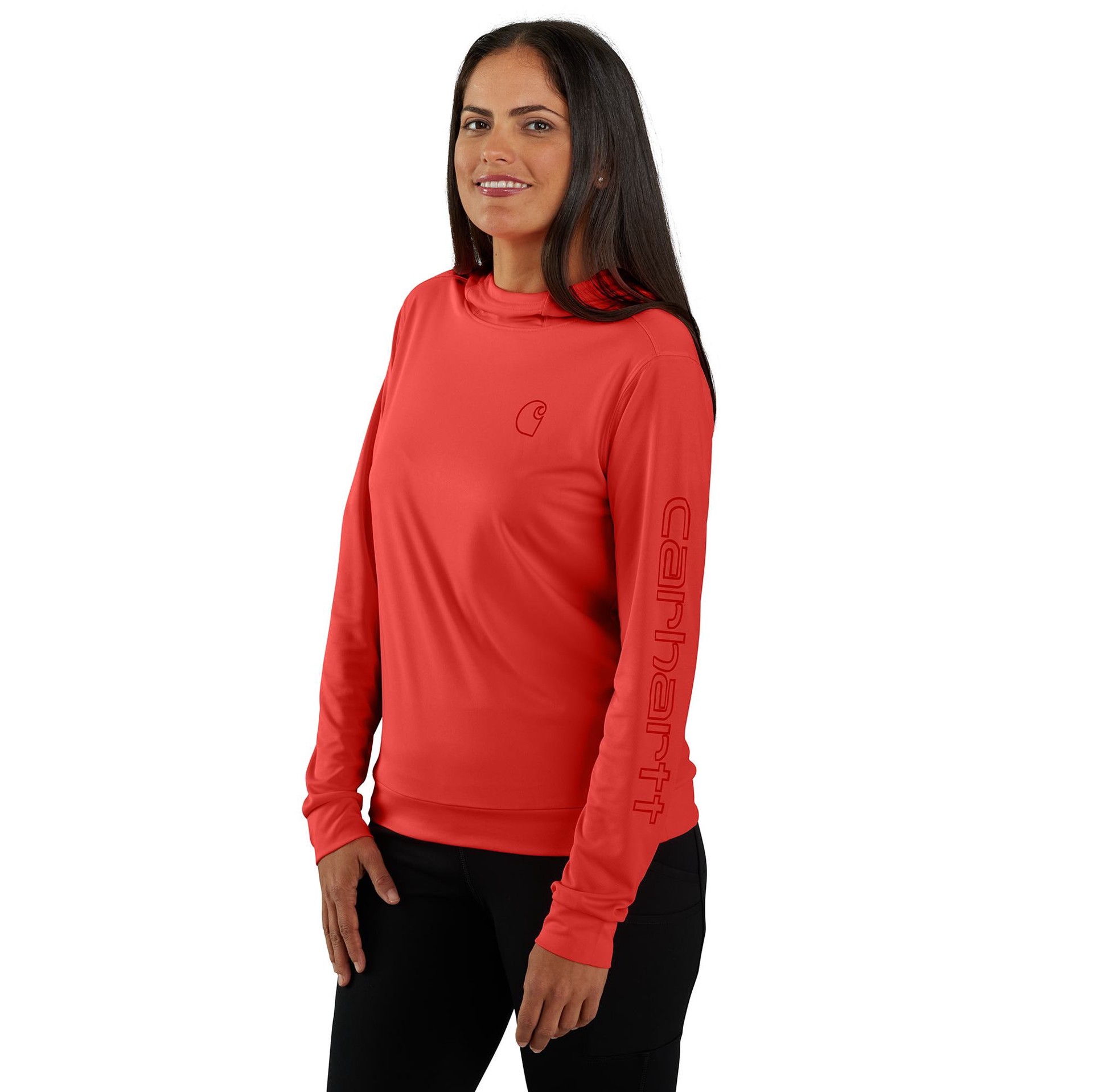 slide 2 of 6, Carhartt Force Women's Red Fleece Long sleeve Graphic T-shirt ( Large ), 1 ct