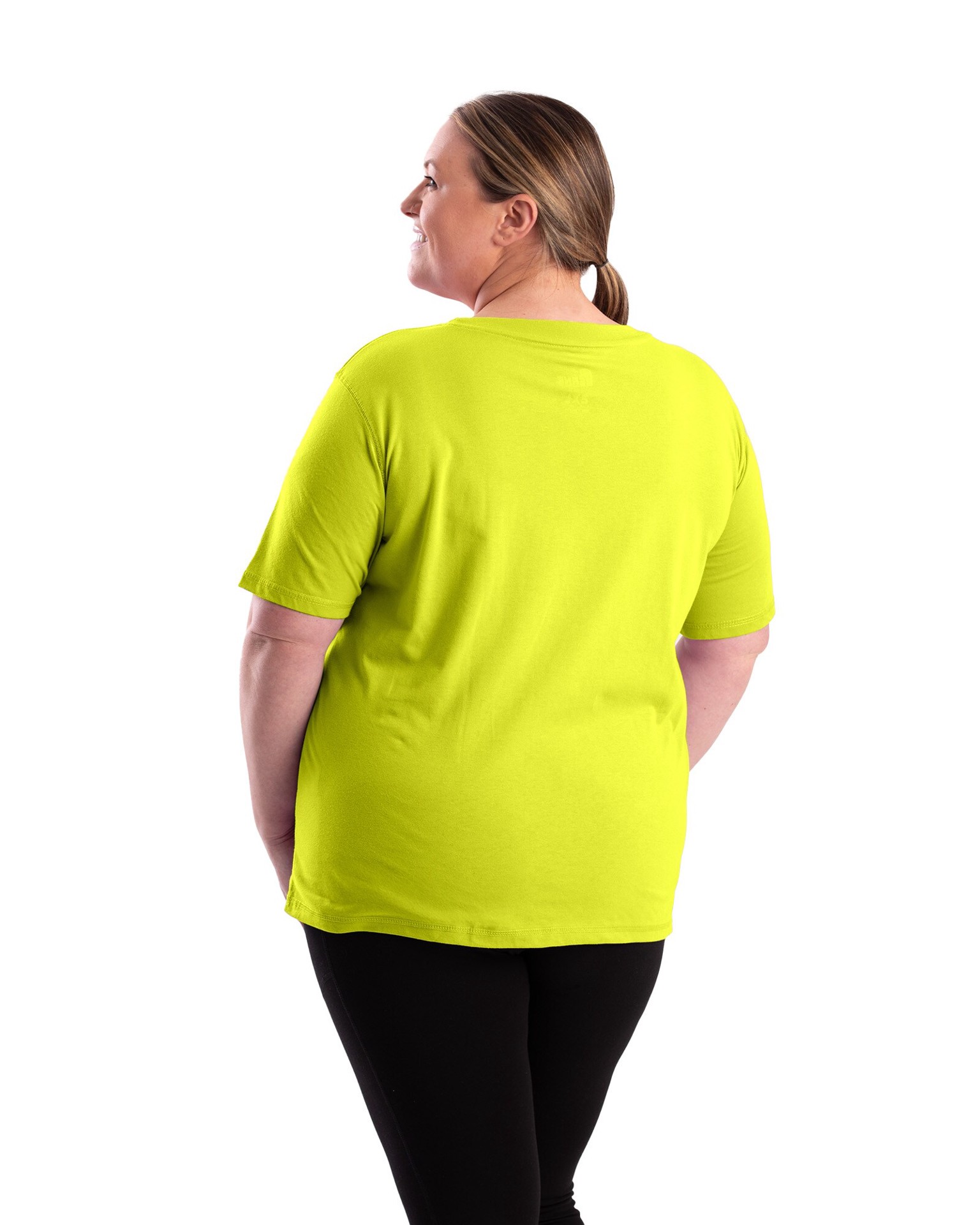 slide 3 of 4, BERNE APPAREL Women's Yellow Jersey Short sleeve Solid T-shirt ( XL ), 1 ct