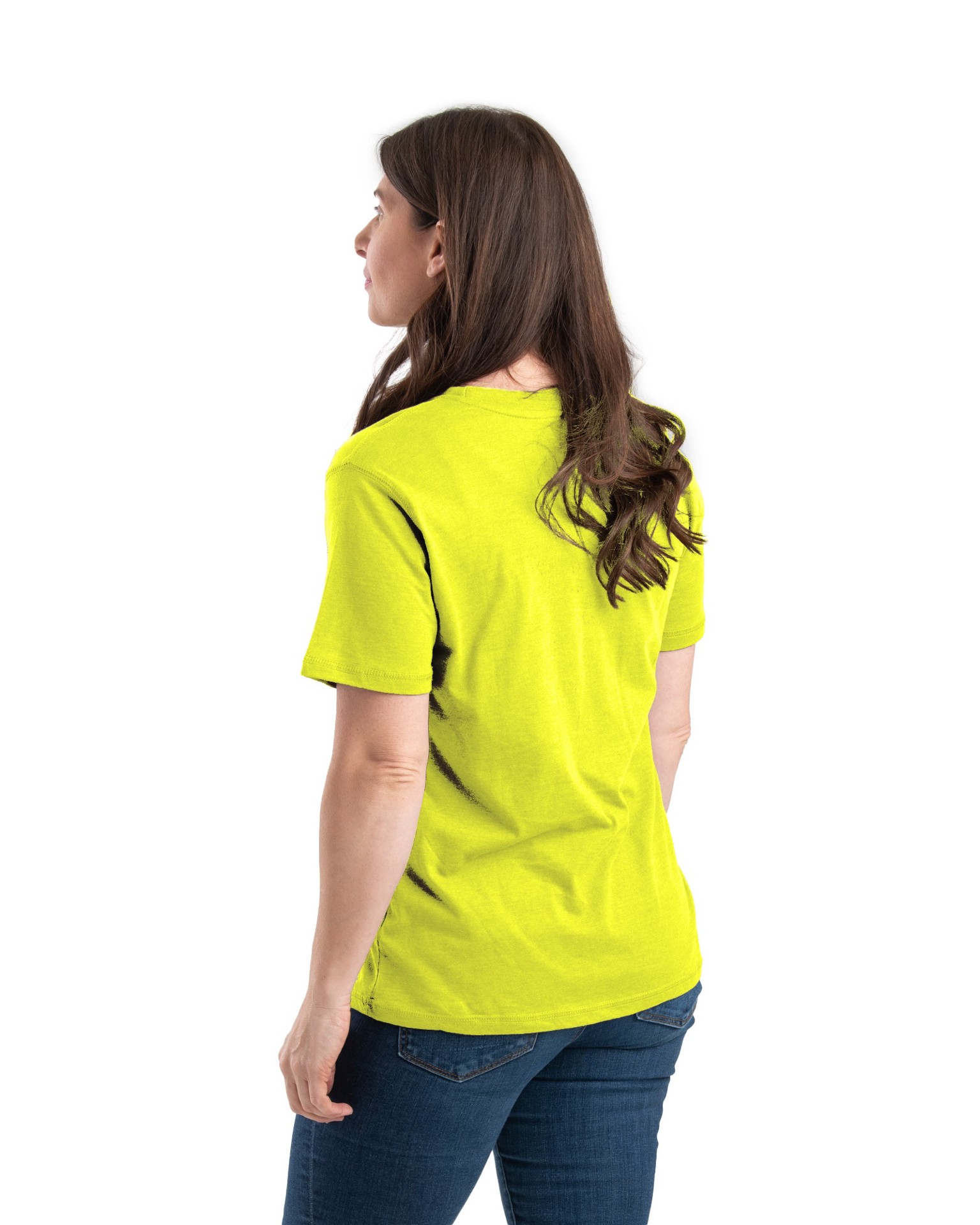 slide 4 of 4, BERNE APPAREL Women's Yellow Jersey Short sleeve Solid T-shirt ( XL ), 1 ct