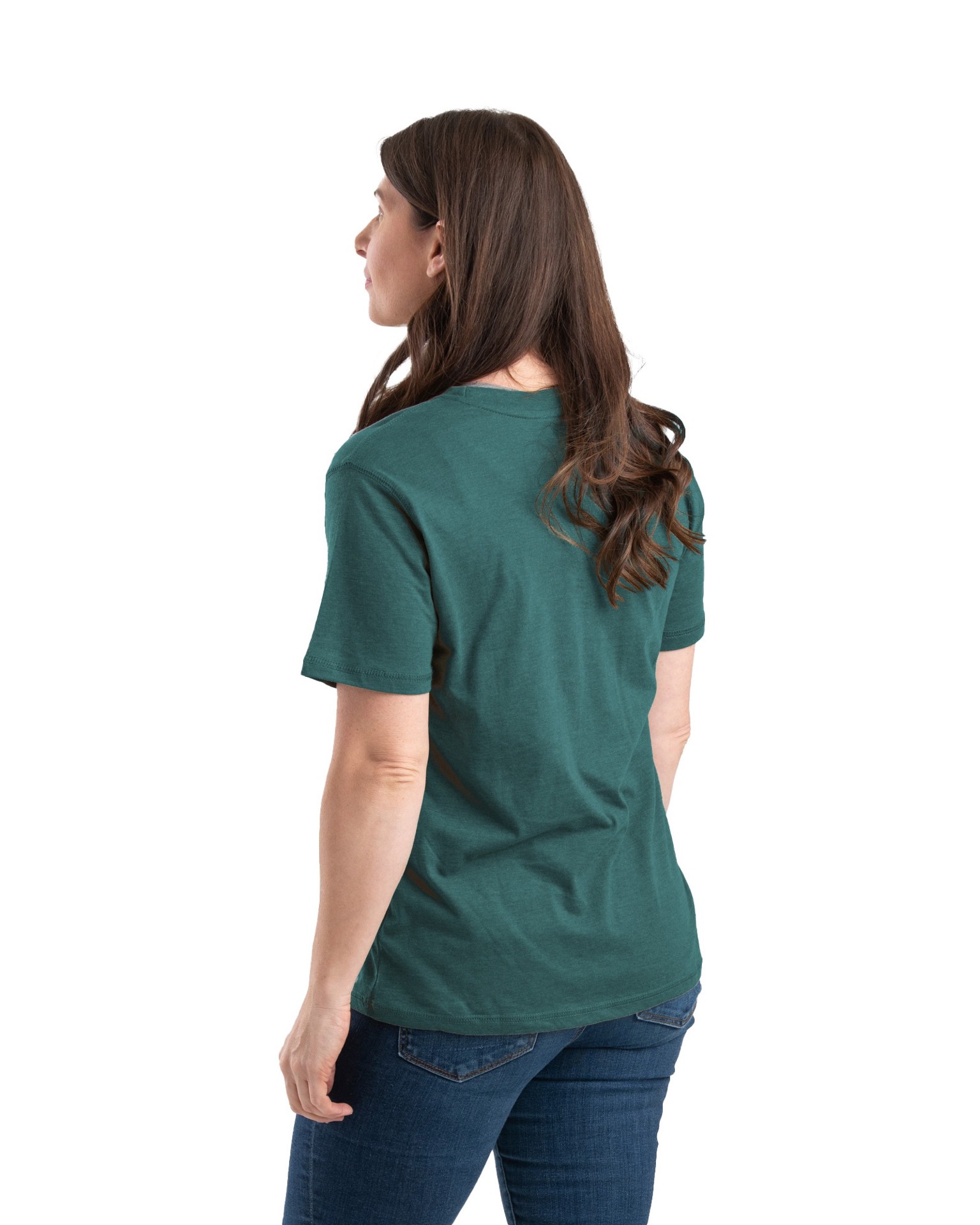 slide 2 of 4, BERNE APPAREL Women's Green Jersey Short sleeve Solid T-shirt ( Medium ), 1 ct