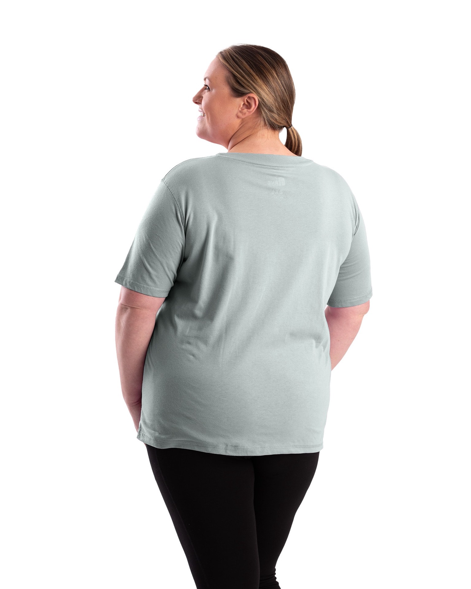 slide 3 of 4, BERNE APPAREL Women's Gray Jersey Short sleeve Solid T-shirt ( XL ), 1 ct